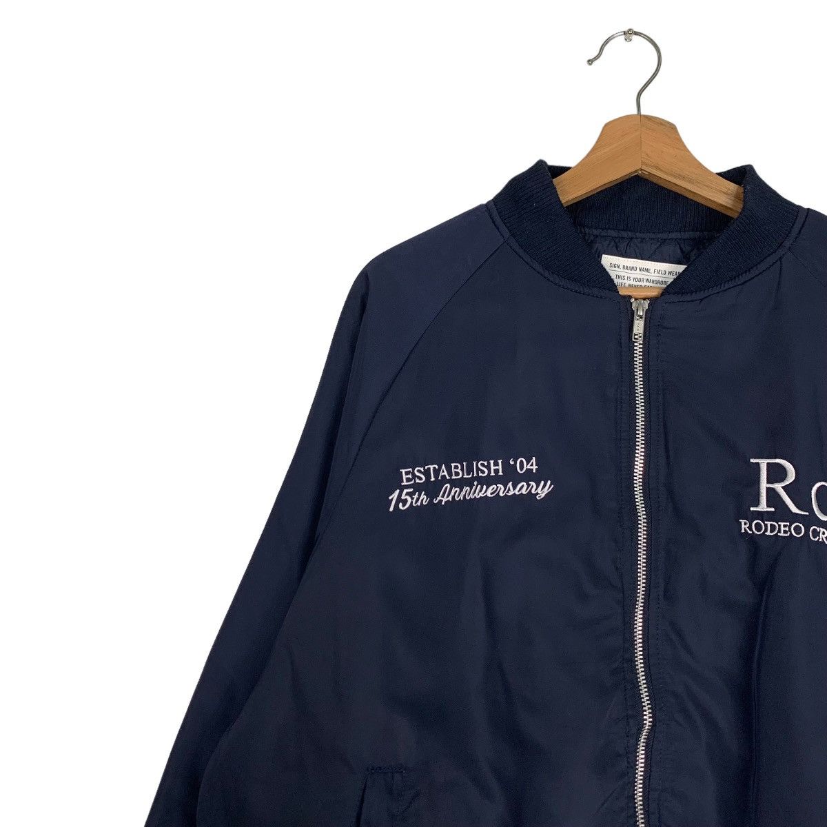 Japanese Brand RODEO CROWNS Union Stars Big Logo Bomber Jacket #0518-C24 Size US XL / EU 56 / 4 - 9 Thumbnail