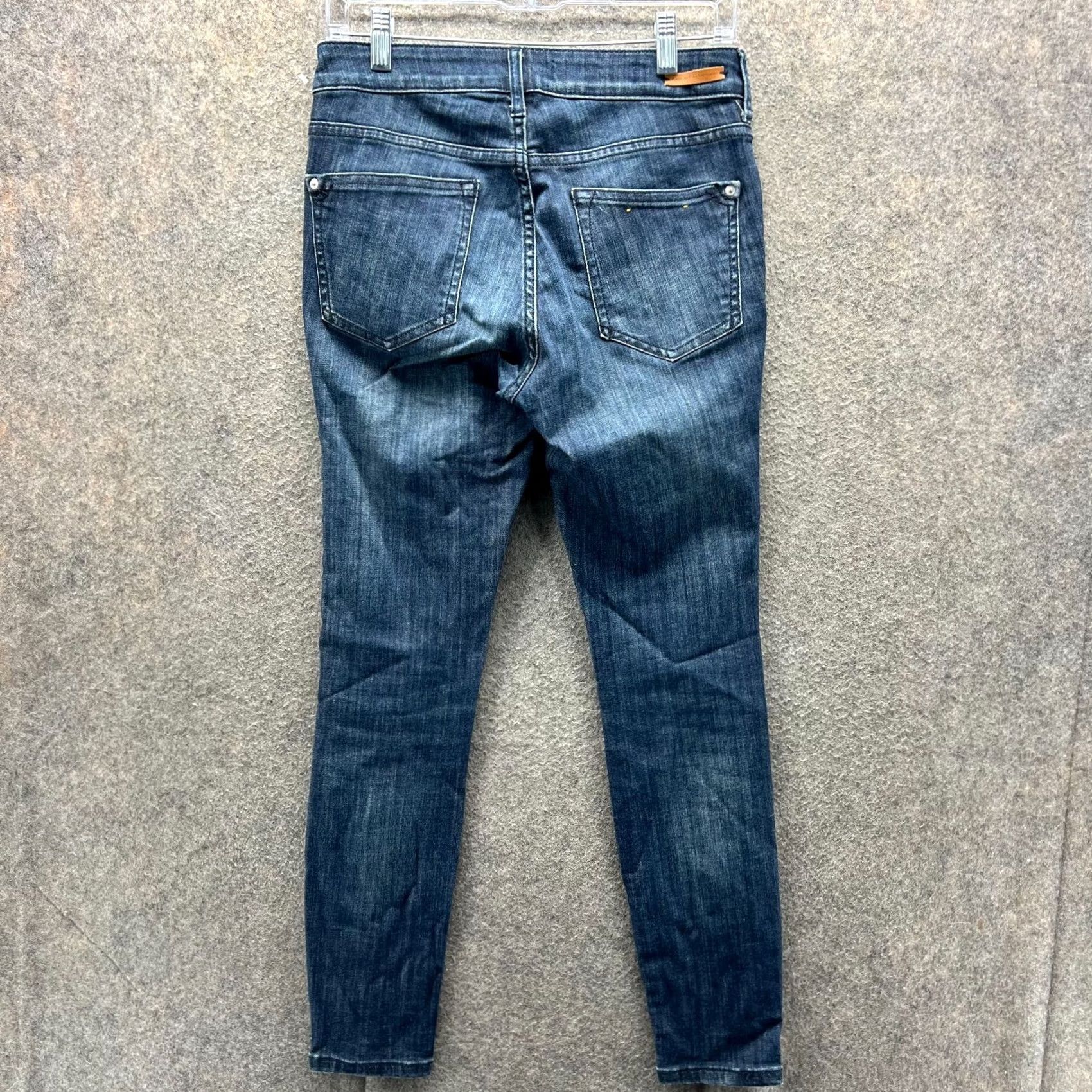 Anthropologie Anthropologie Jeans Womens 27 Blue Denim High Rise Pilcro and The Letter Press Skinny Regular Pockets Stretch Dark Wash 30 in Waist Blue Womens Jeans Size 27" / US 4 / IT 40 - 2 Thumbnail