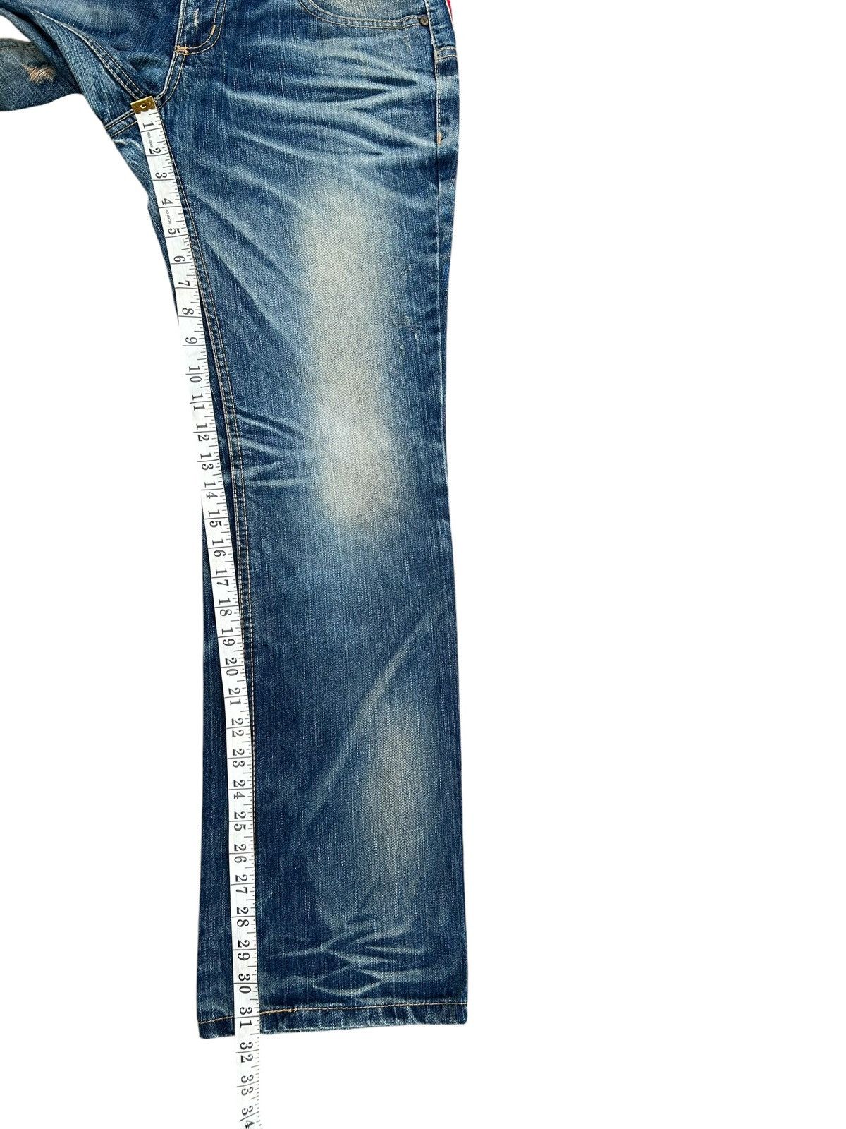 Kapital YOSHITOMO NARA LOLITA Exotic Vintage Distressed Denim Jeans Size US 34 / EU 50 - 24 Thumbnail