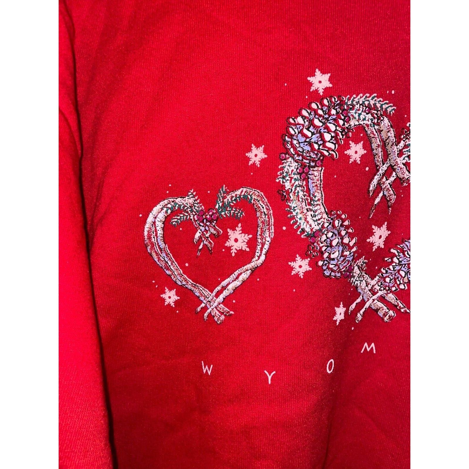 Jerzees Vintage Wyoming Sweatshirt Crewneck Love Red VTG 90s Large Size US L / EU 52-54 / 3 - 2 Thumbnail
