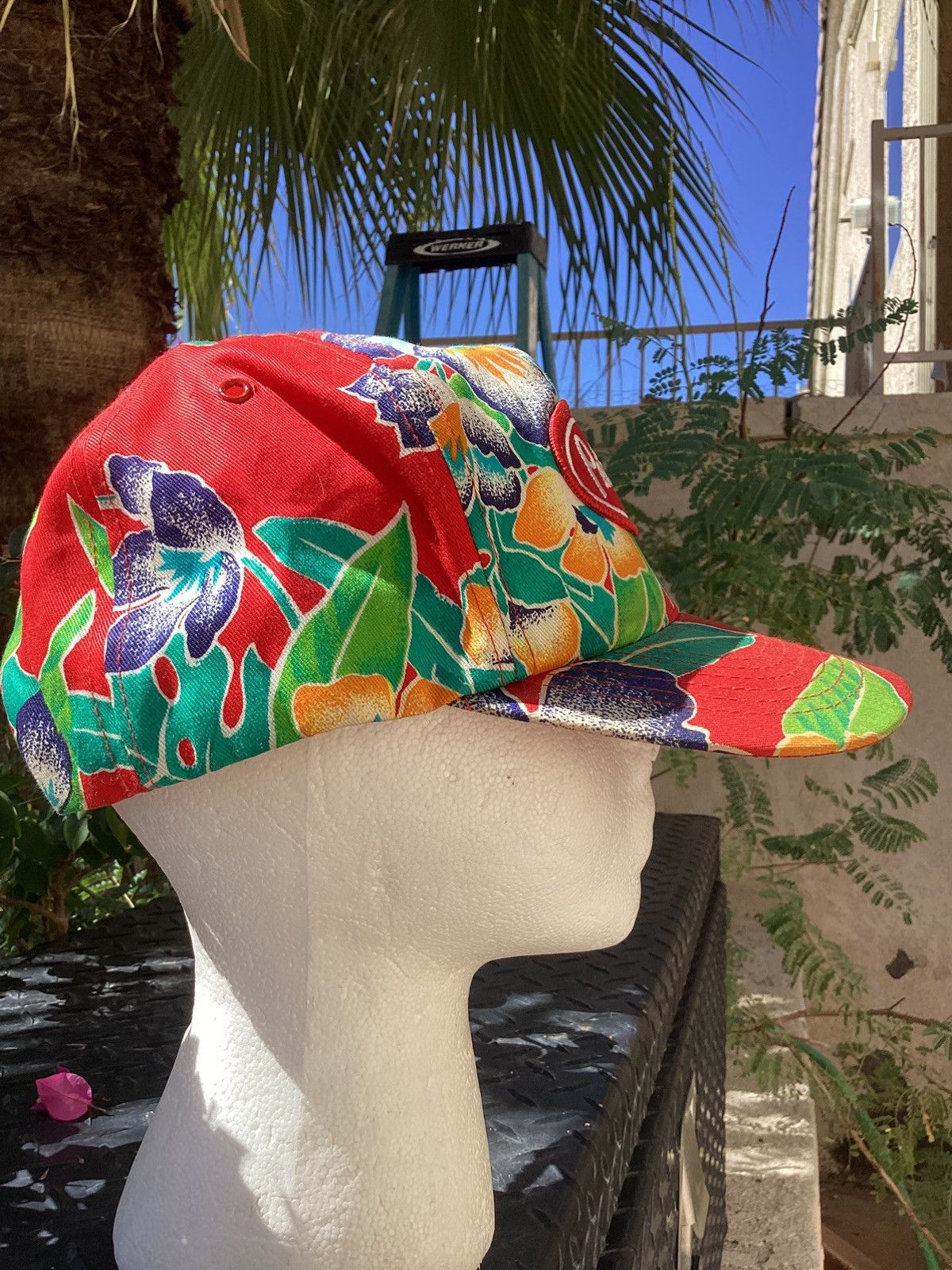 Other Vtg 1990s Peterbilt semi truck tropical floral snapback hat Size ONE SIZE - 2 Thumbnail