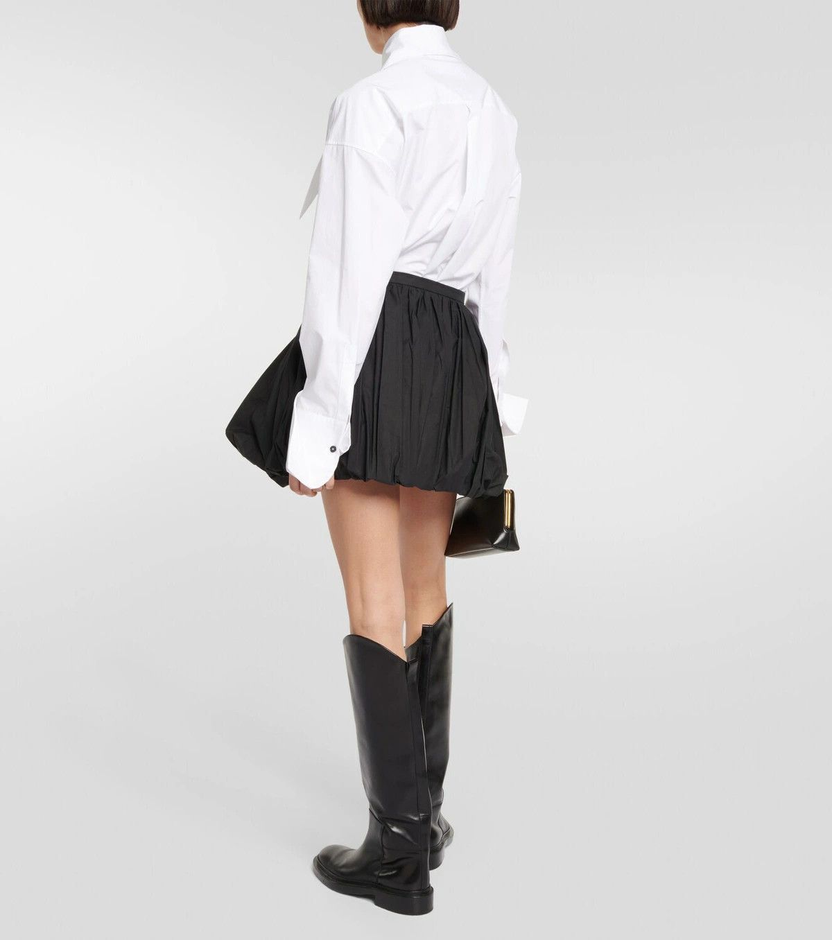 Jil Sander o1y1025 Mini Skirt in Black Size 27" / US 4 / IT 40 - 3 Thumbnail