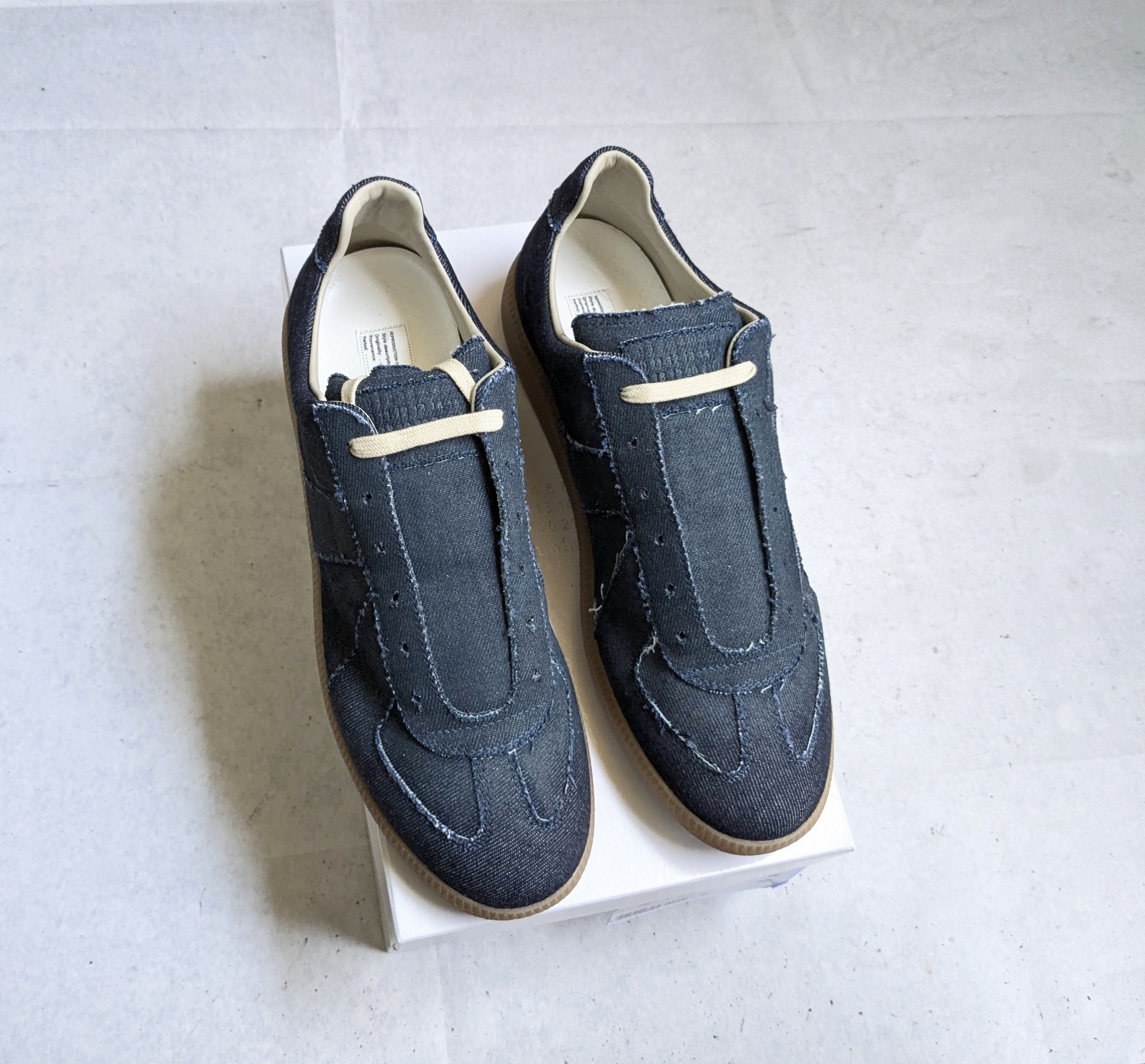 Maison Margiela GAT Replica Blue Denim 13 46 Low Tops Gum