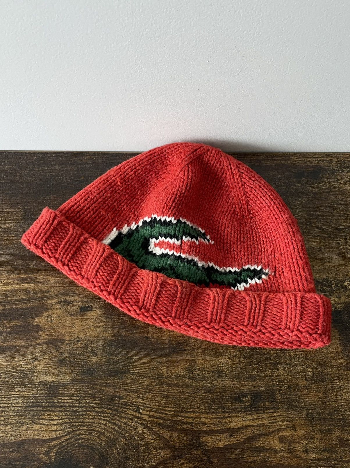 Lacoste Vintage 90’s Lacoste Big Logo Crocodile Y2K Wool Hat RARE Size ONE SIZE - 2 Thumbnail