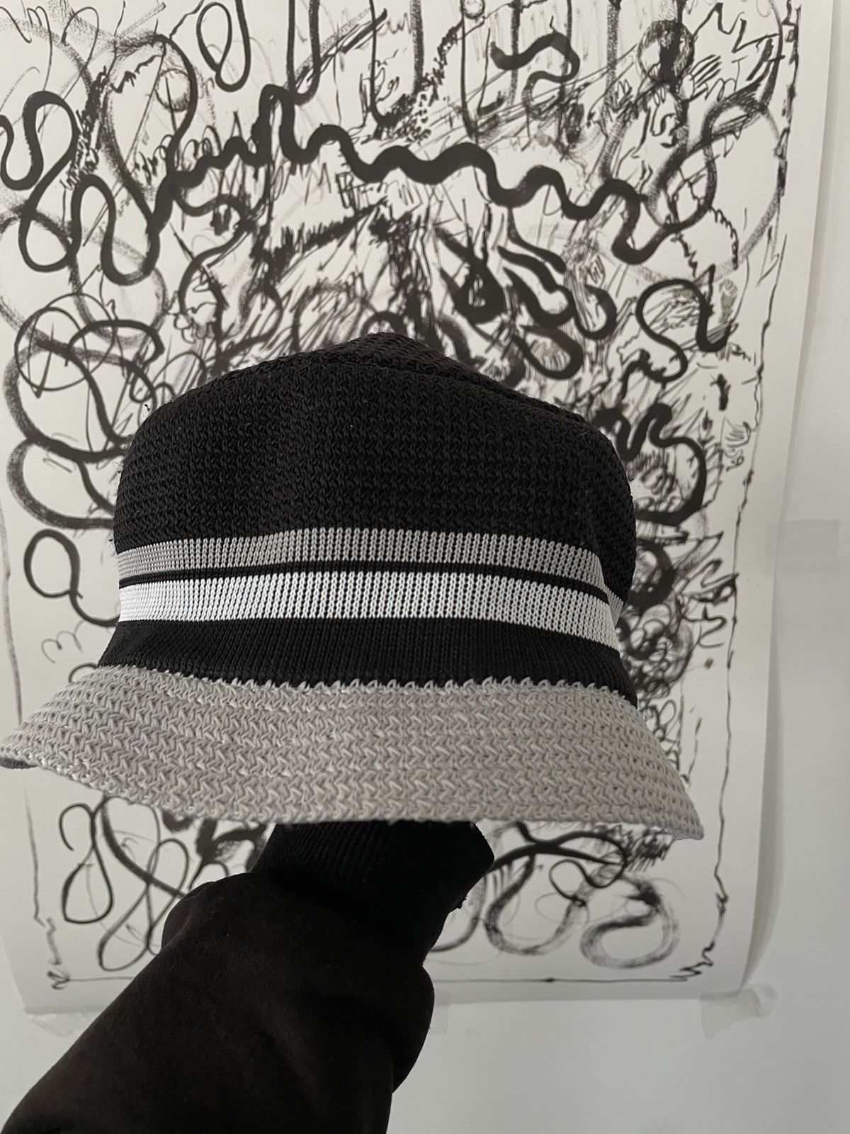 Kangol × Vintage 🔥Kangol🔥 Bucket Hat Colour Black/Grey Style Y2k Size ONE SIZE - 2 Thumbnail