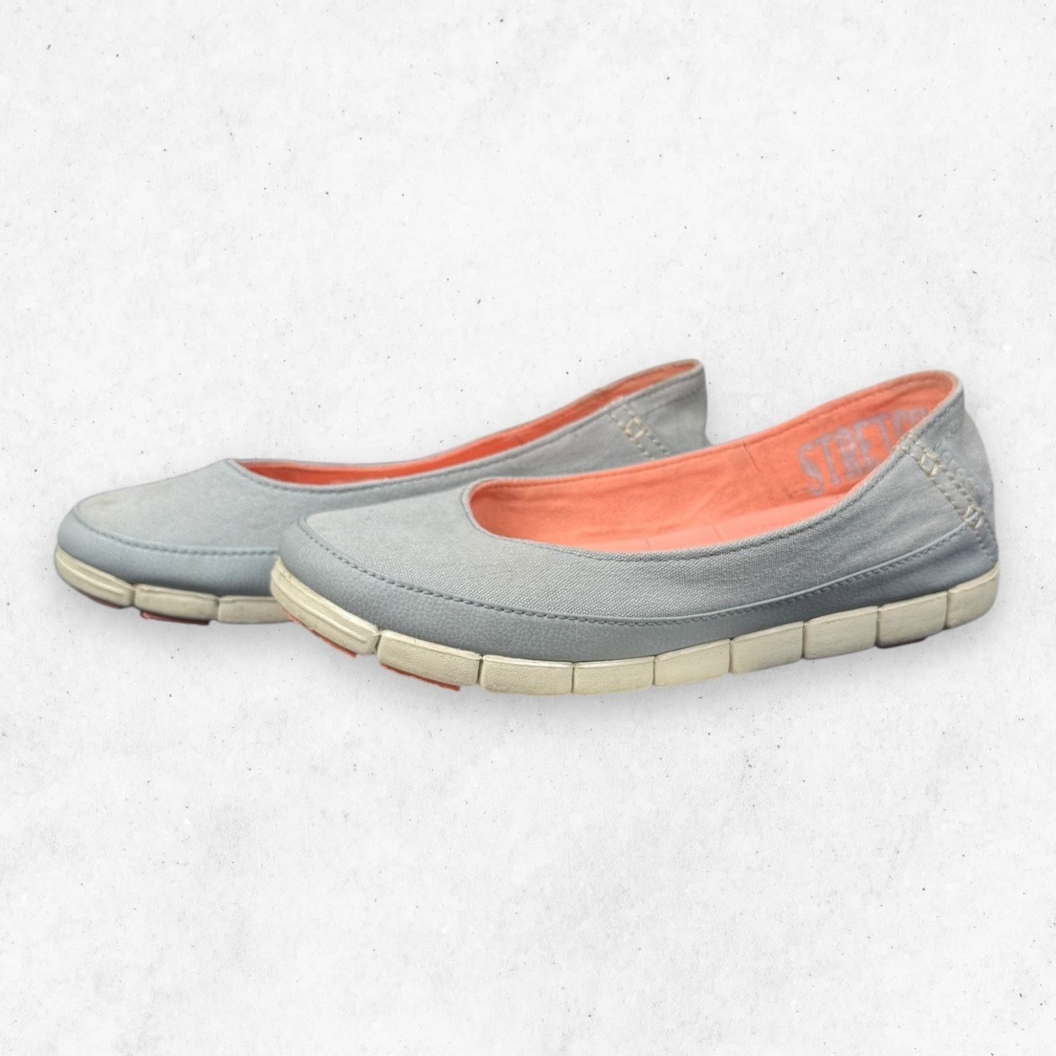Crocs Crocs Stretch Sole Gray Canvas Ballet Flats Size 7 Size US 7 / IT 37 - 2 Thumbnail