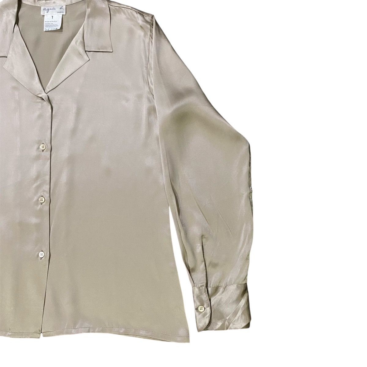 agnes b. ‼️LAST DROP‼️Agnès b Silk Blouse Vintage Minimalist Luxury Size S / US 4 / IT 40 - 6 Thumbnail