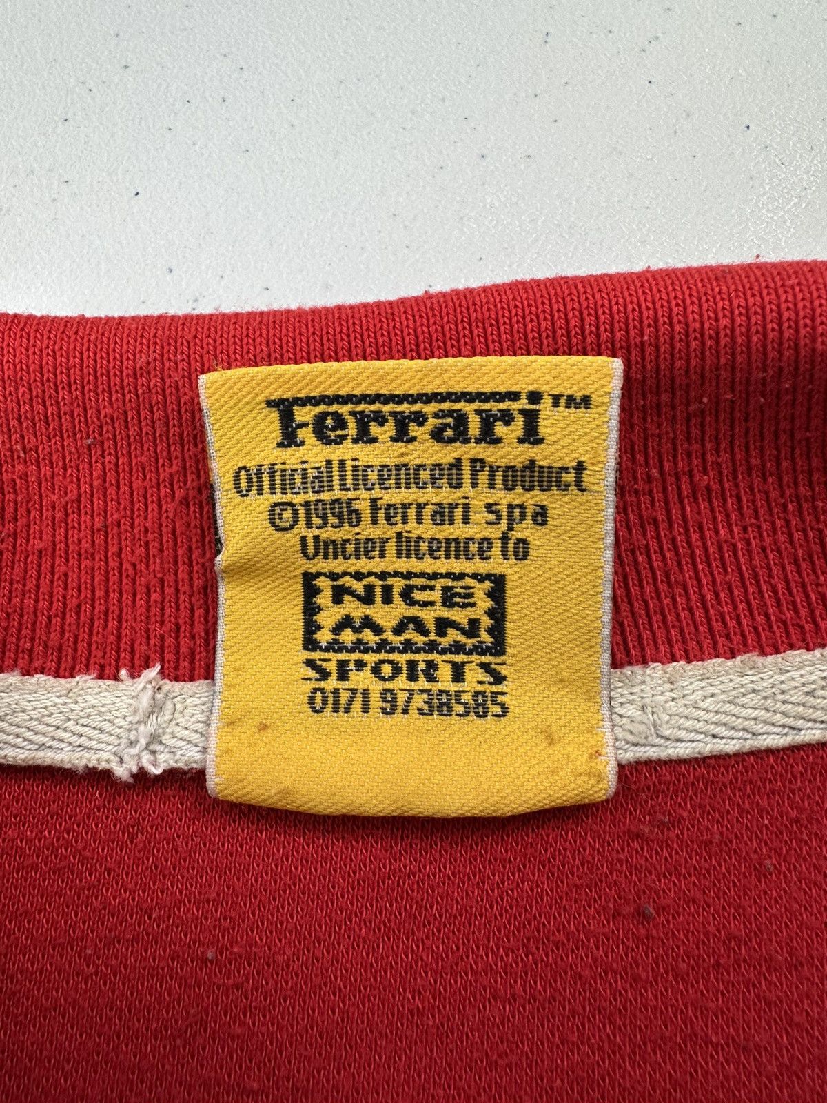 Ferrari × Vintage 90s Vintage Ferrari Official Product Polo Shirt Size US XL / EU 56 / 4 - 7 Thumbnail