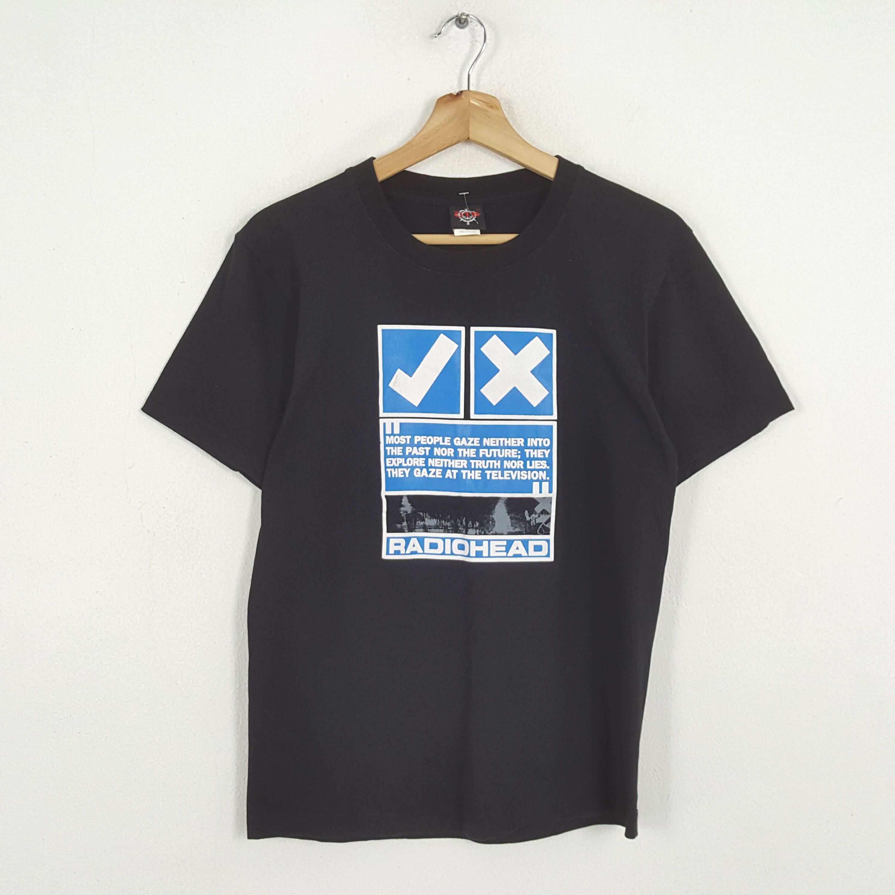 Band Tees × Vintage Vintage RADIOHEAD British Rock Band Tour T-Shirts Size US S / EU 44-46 / 1 - 1 Thumbnail
