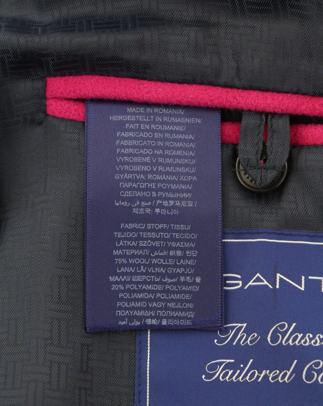 Gant CLASSIC TAILORED 2XL Love Potion Wool Cashmere Coat 87283 Size XXL / US 16-18 / IT 52-54 - 10 Thumbnail