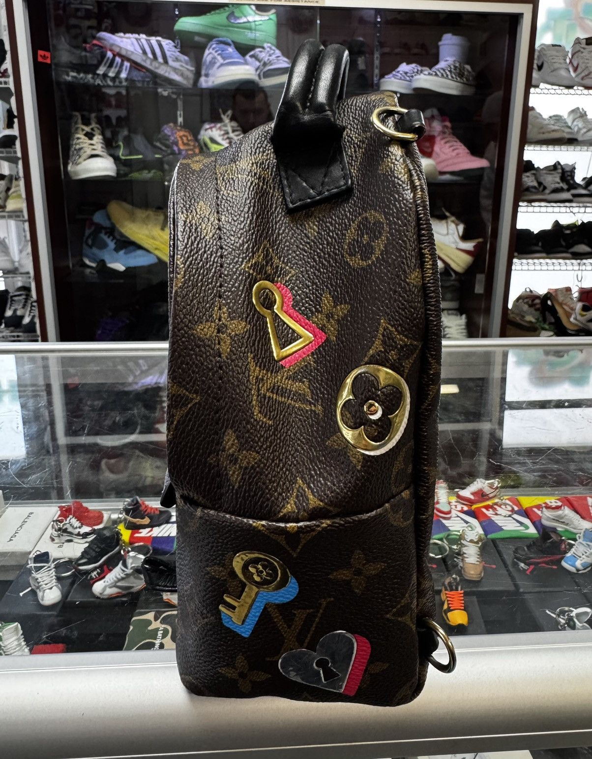 Louis Vuitton Louis Vuitton Monogram Love Lock Mini Palm Springs Backpack Size ONE SIZE - 3 Thumbnail