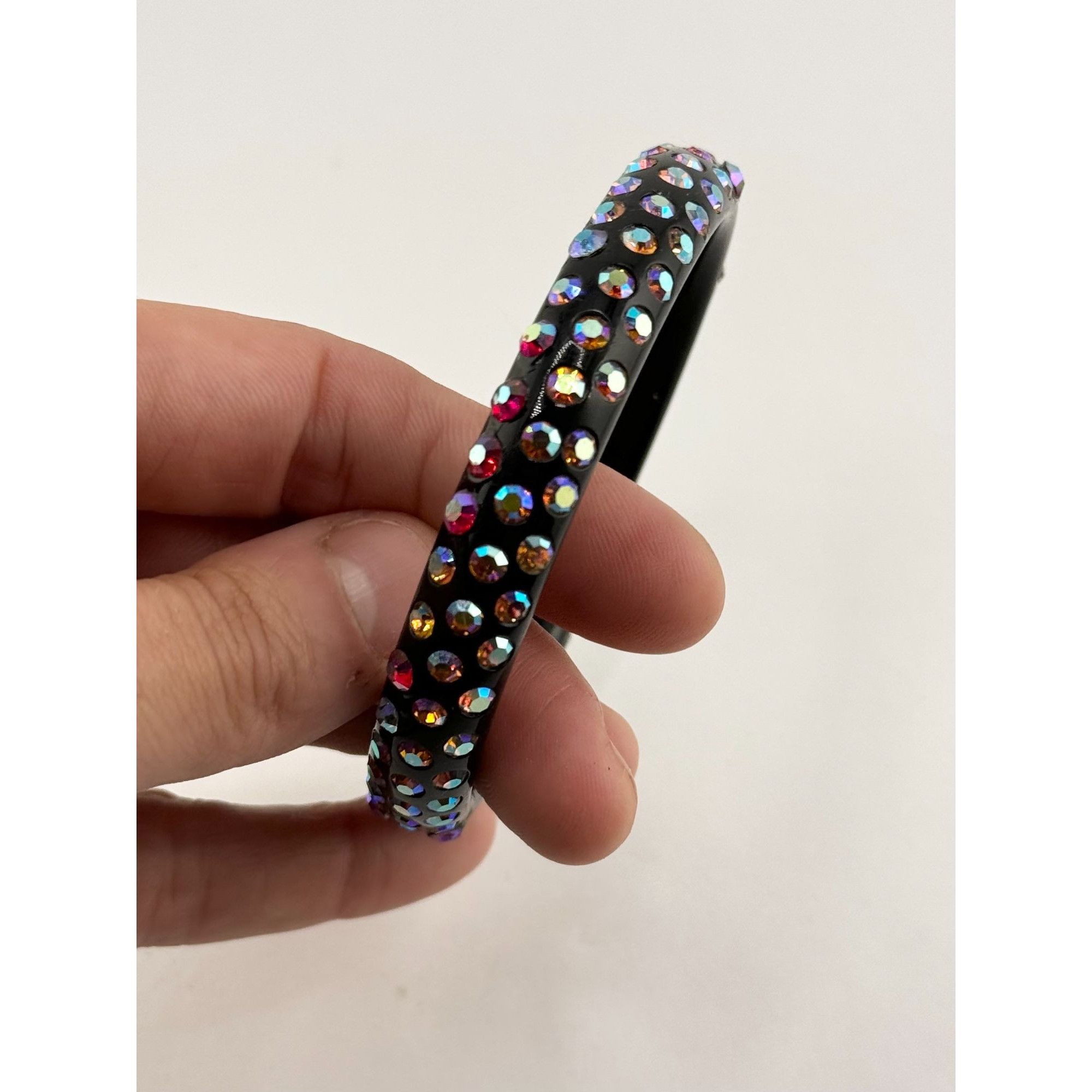 Vintage Vintage black rhinestone bangle bracelet Size ONE SIZE - 5 Thumbnail