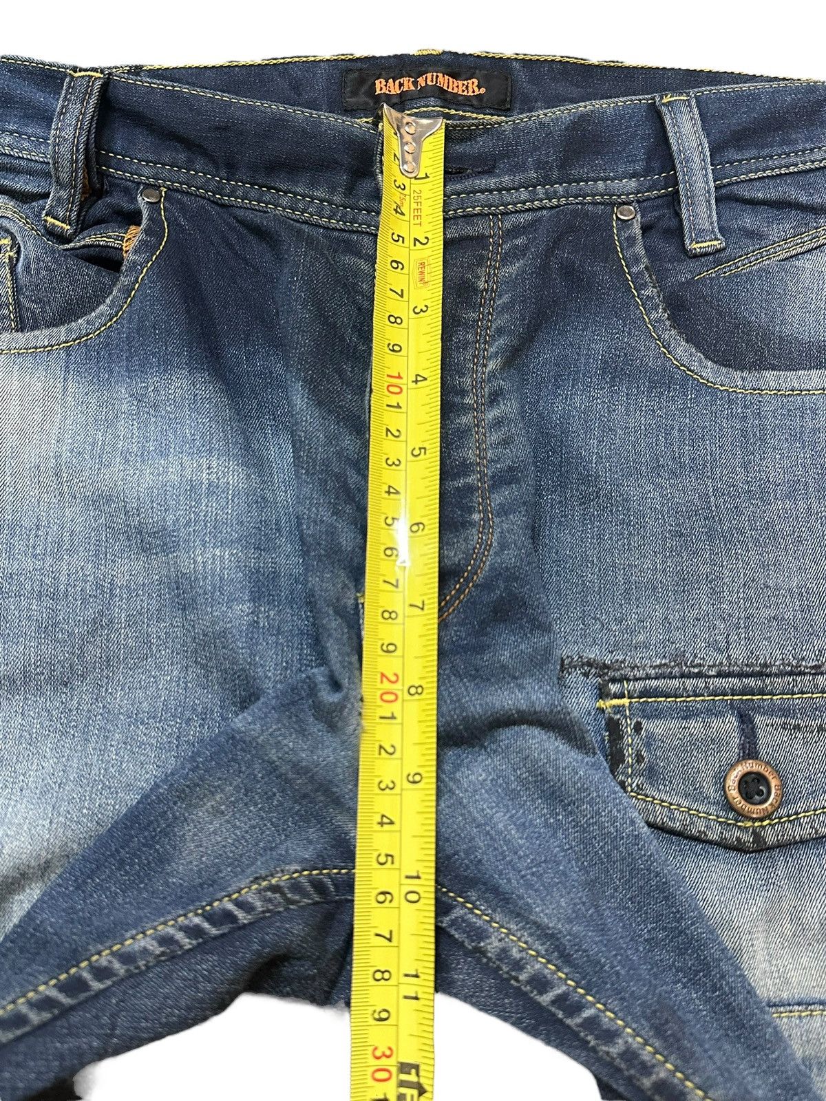 Japanese Brand Vintage Japanese Brand Blue Faded Wash Distress Style Jeans Size US 32 / EU 48 - 15 Thumbnail