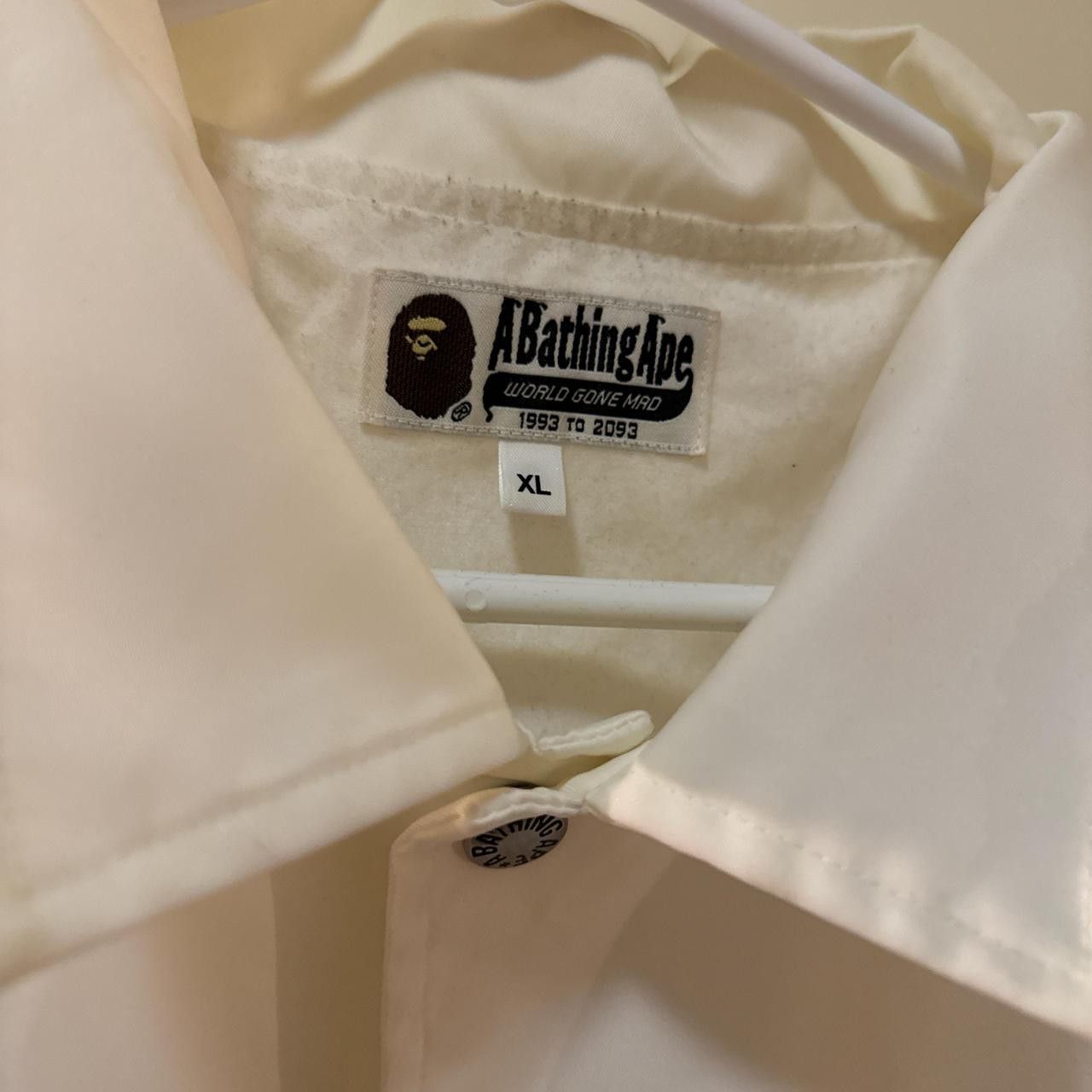 Bape Bape x Majestic White Coach Jacket Size US XL / EU 56 / 4 - 4 Thumbnail