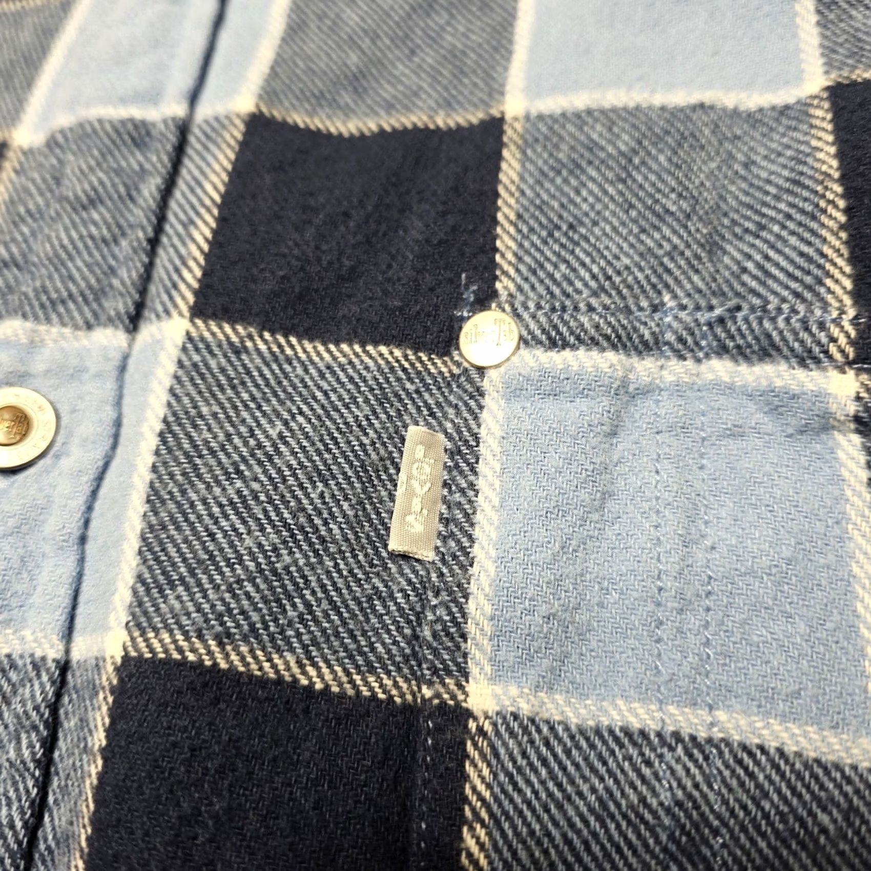 Levi's Levi’s Silvertab Blue Flannel Plaid Button Up Shirt Oversized 2XL Men’s Big & Tall Cotton Long Sleeve Size US XXL / EU 58 / 5 - 6 Thumbnail