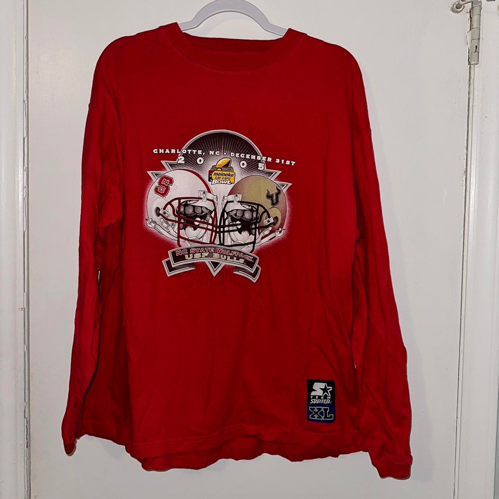 Starter Vintage Starter 2005 NC State vs USF L/S T Shirt size XL Size US XL / EU 56 / 4 - 1 Thumbnail