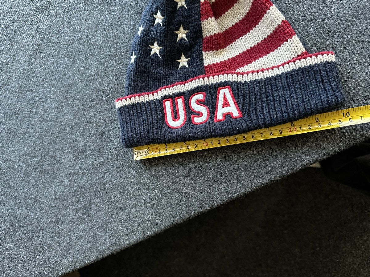 Other 🚨 VNTG USA FLAG LOGO KNITTED HAT BEANIE UNITED STATES Size ONE SIZE - 11 Thumbnail