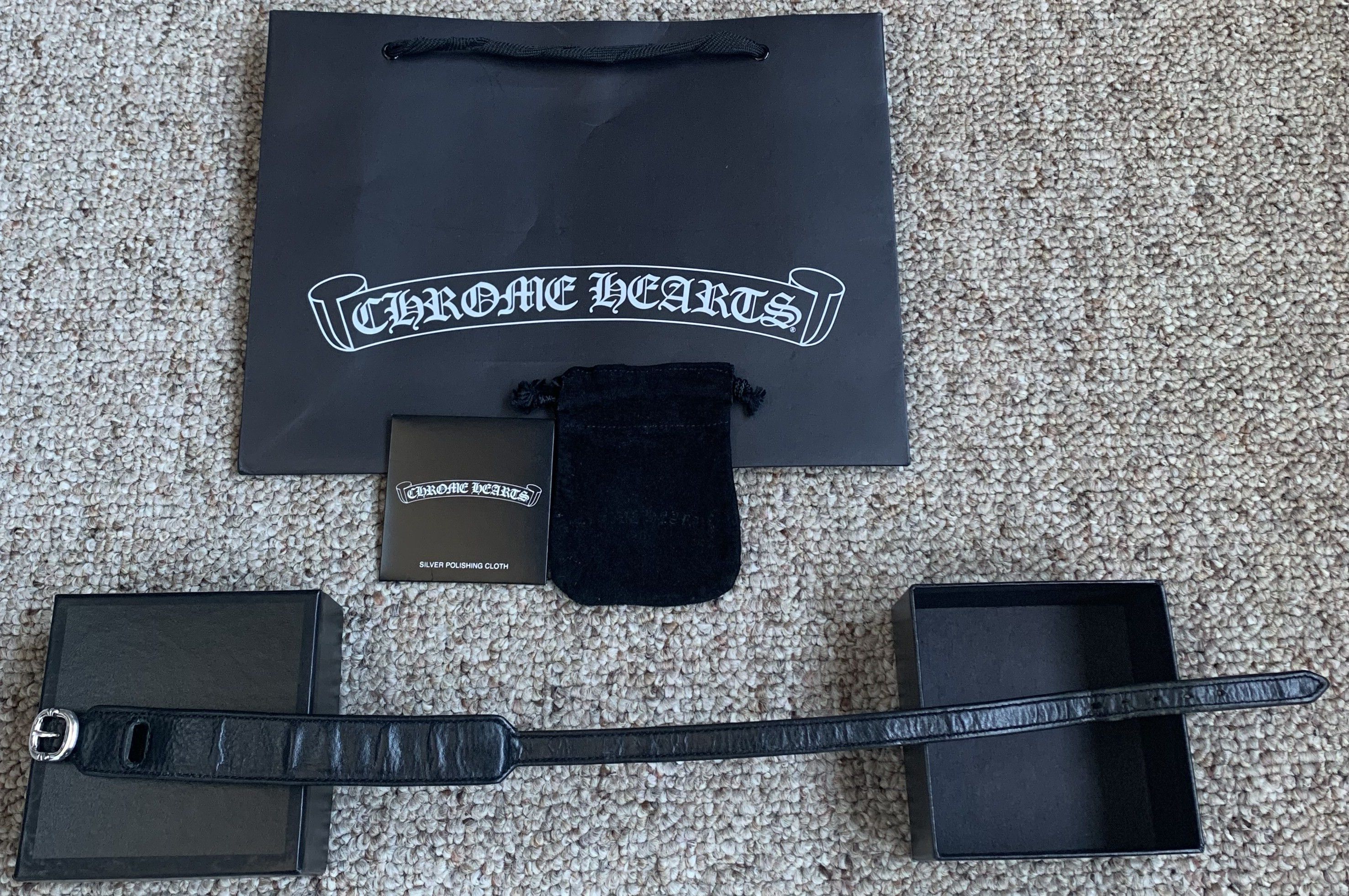 Chrome Hearts Chrome Hearts Adjustable Leather Silver Gunslinger Bracelet Size ONE SIZE - 6 Thumbnail