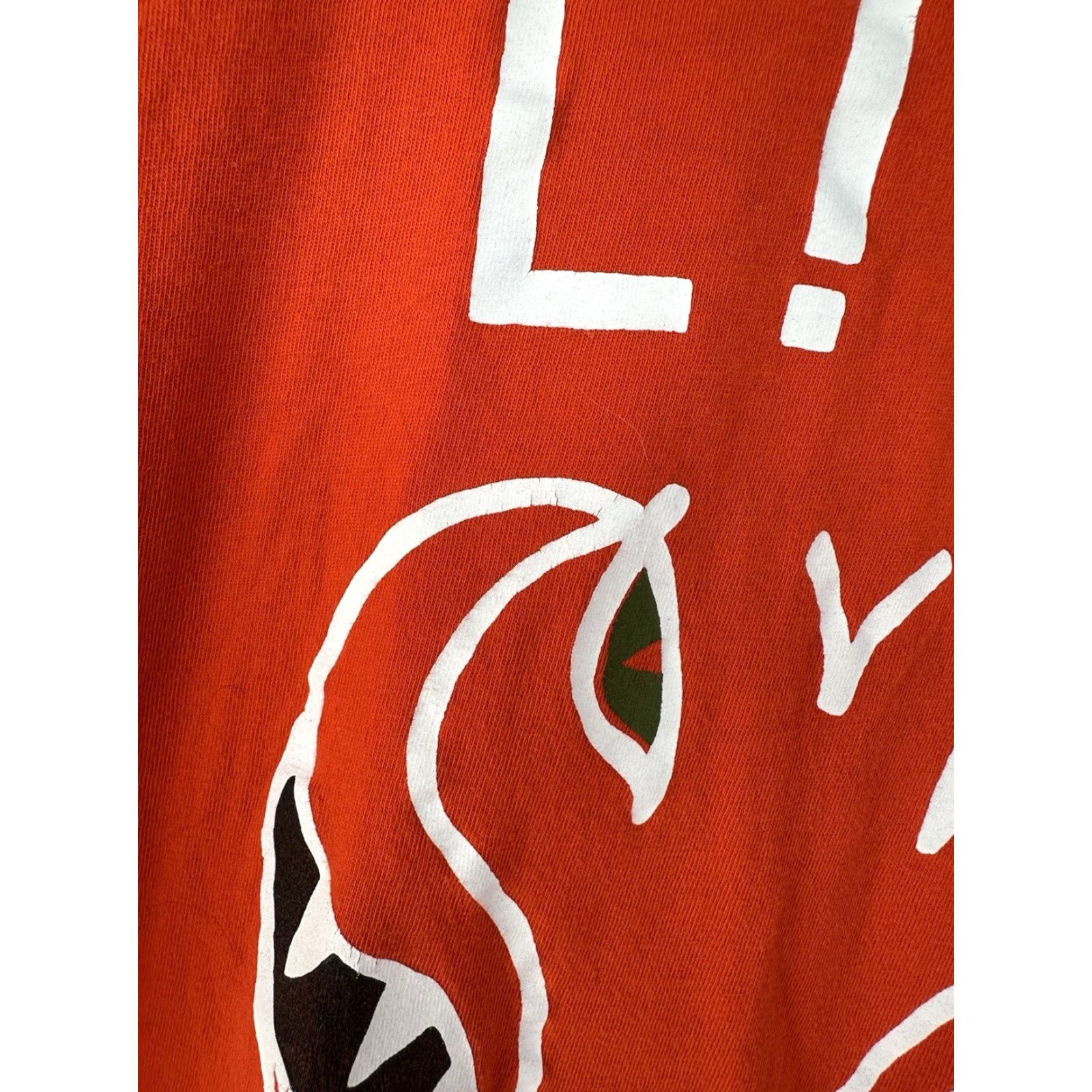 LACOSTE L!VE PARIS Mens T-Shirt Orange Short Sleeve Cotton Size 6 Crew Neck Regular Shirt