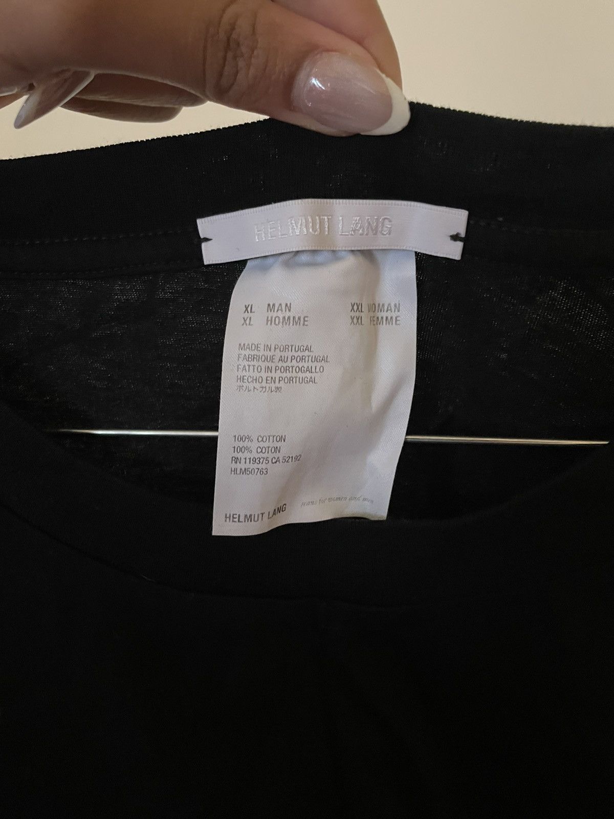 Helmut Lang Helmut Lang black unisex Standard Tee Shirt Size US XL / EU 56 / 4 - 4 Thumbnail
