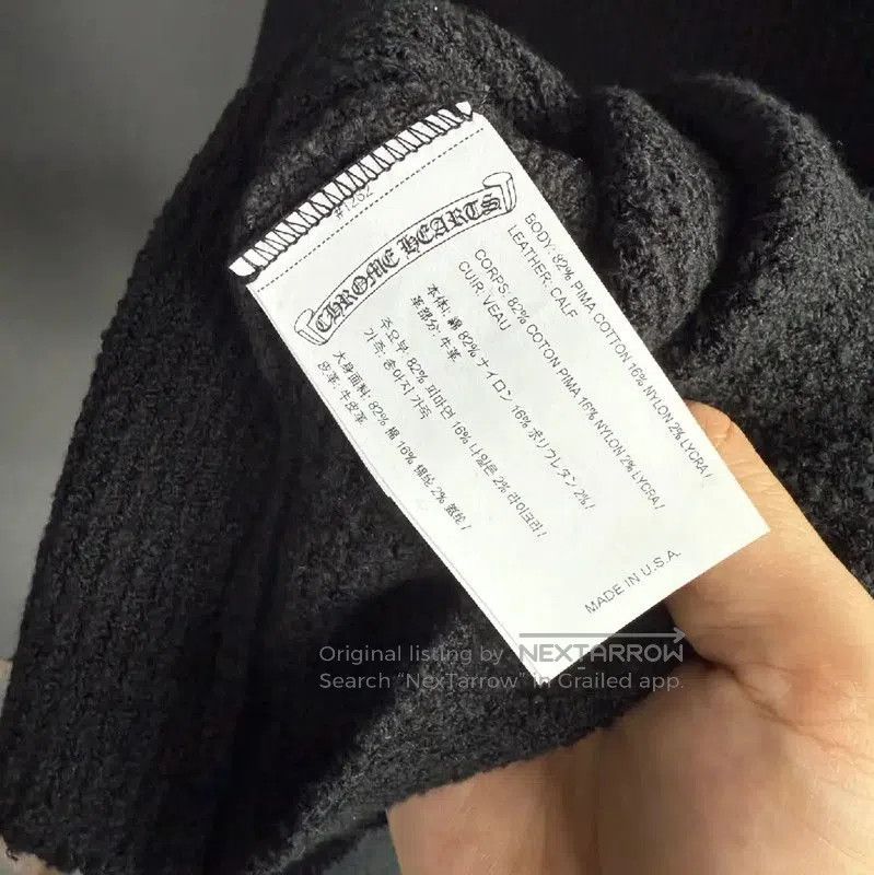 Chrome Hearts Chrome Hearts Black Cotton Logo Sweater . Size XS / US 0-2 / IT 36-38 - 5 Thumbnail