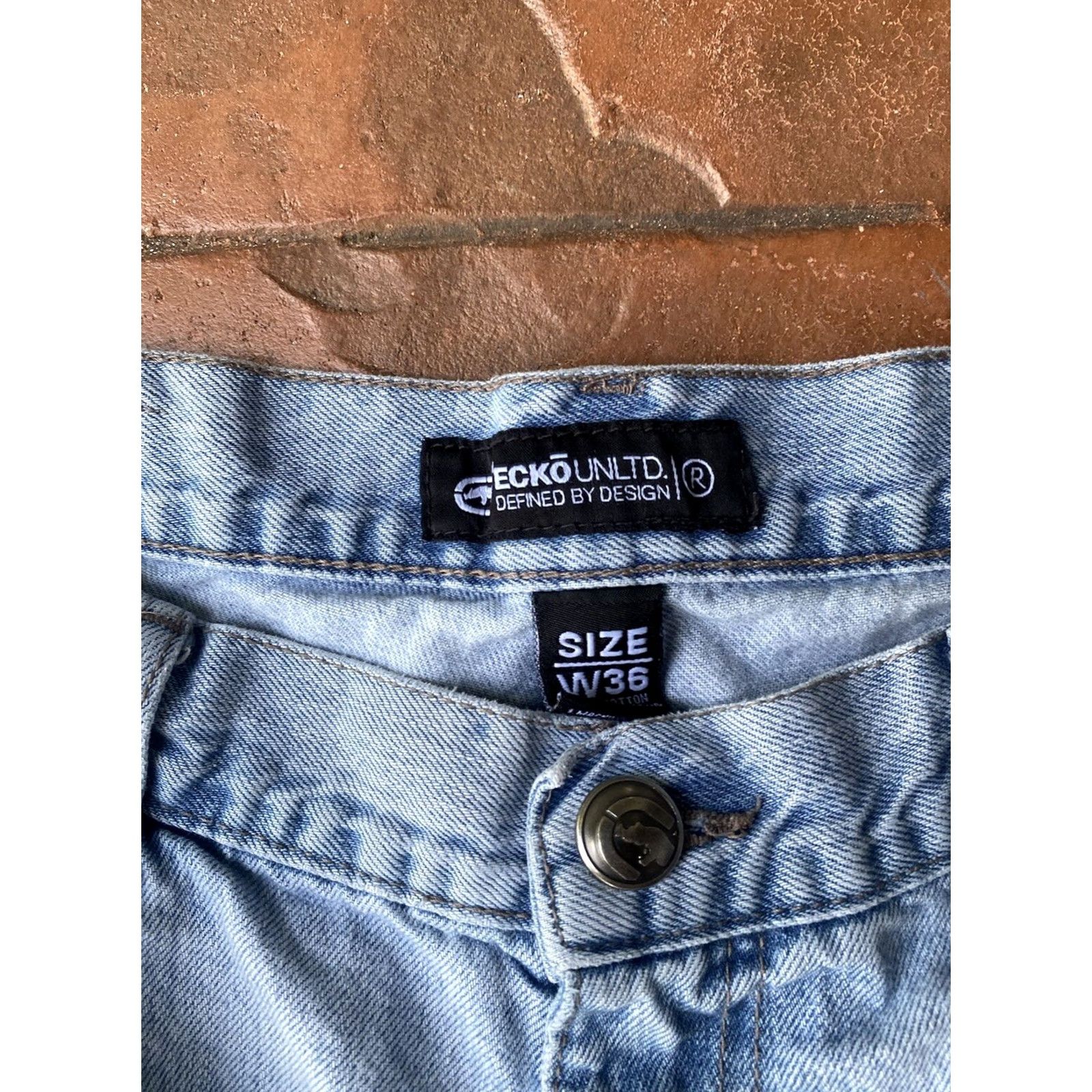 Ecko Unltd. Y2K Ecko Unltd Baggy Relaxed Jean Shorts 36 Blue Denim Mens 36 Inseam 13 Casual Grunge Hip Hop 90s Size US 36 / EU 52 - 2 Thumbnail