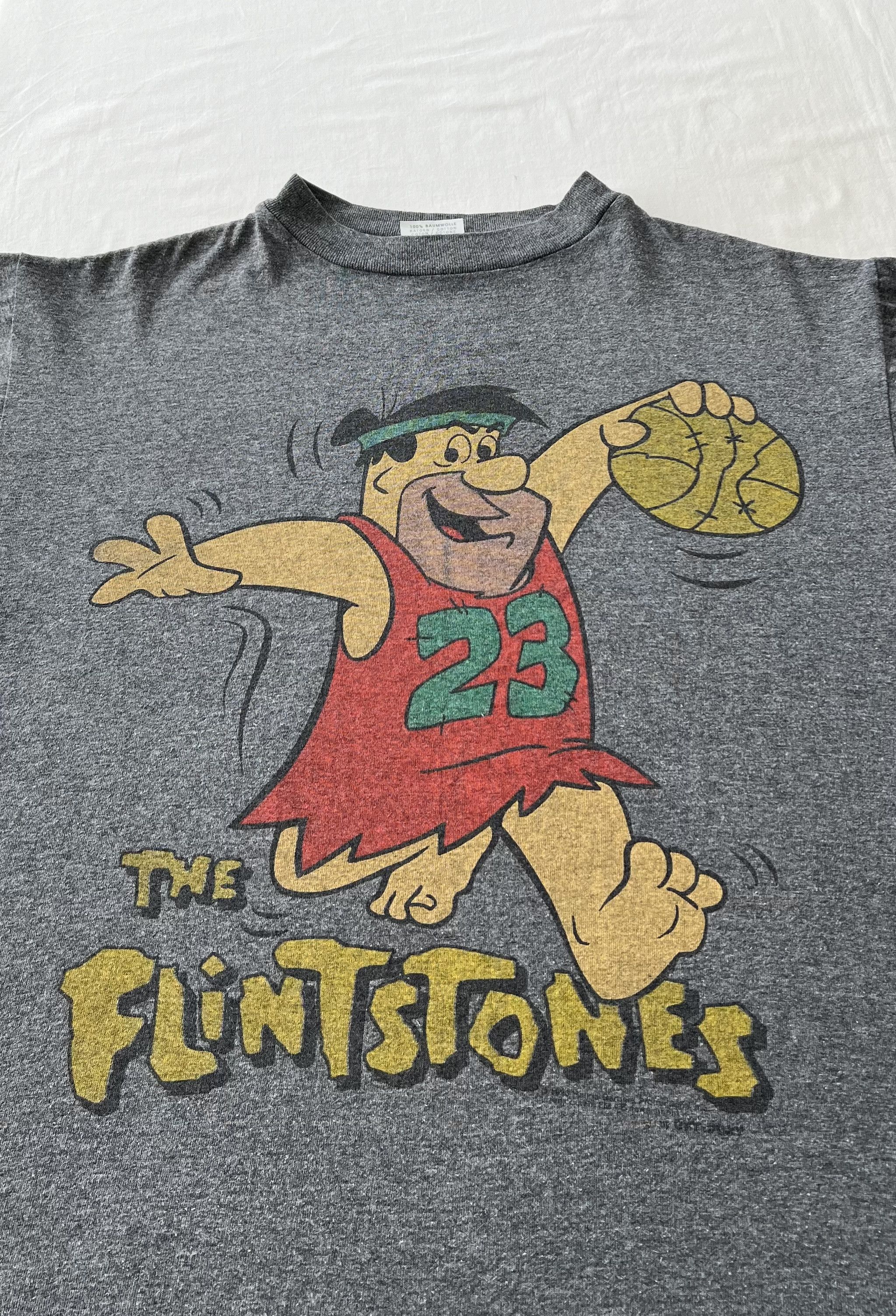 Cartoon Network Vintage 1993 Flintstones Jordan Fred NBA Cartoon T-shirt Size US M / EU 48-50 / 2 - 3 Thumbnail