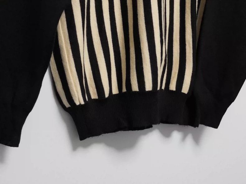 Yohji Yamamoto Yohji Yamamoto 1990SS Double Neck Striped Sweater 2505-Next Size US M / EU 48-50 / 2 - 6 Thumbnail