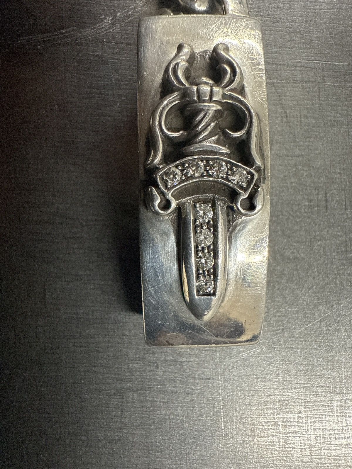 Chrome Hearts CHROME HEARTS PAVE DIAMOND DAGGER BRACELET FANCY LINK Size ONE SIZE - 8 Thumbnail