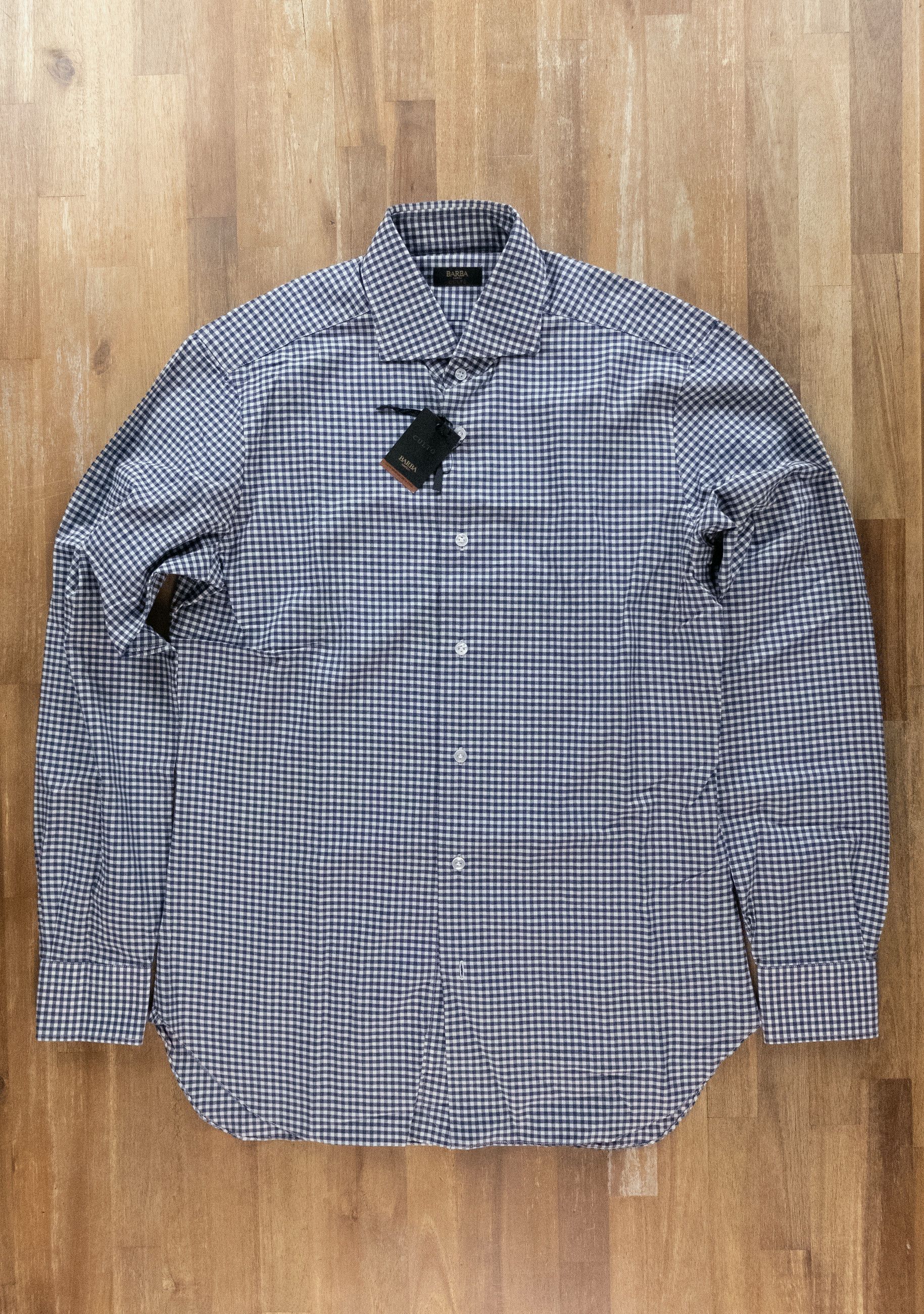 Barba Napoli BARBA Napoli Culto blue white gingham cotton shirt 40 Size US M / EU 48-50 / 2 - 1 Thumbnail