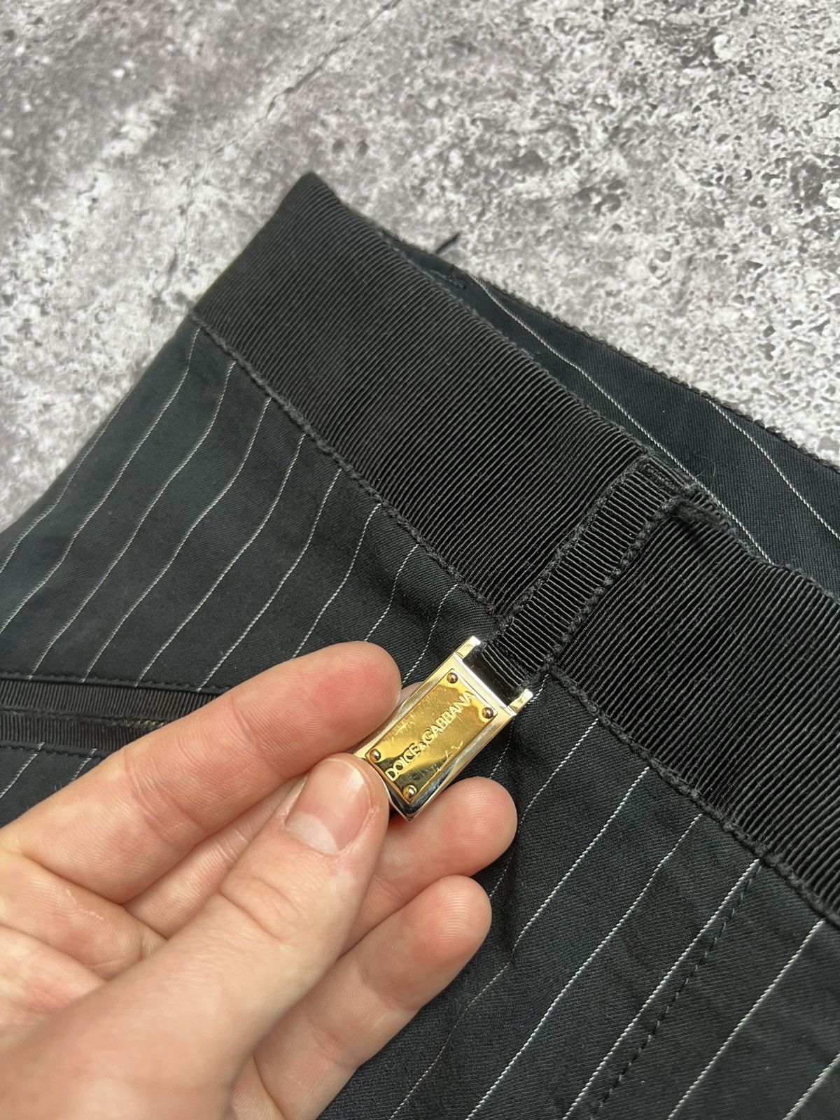 Dolce & Gabbana Dolce & Gabbana Wool Trousers Pants Striped Size 28" / US 6 / IT 42 - 7 Thumbnail