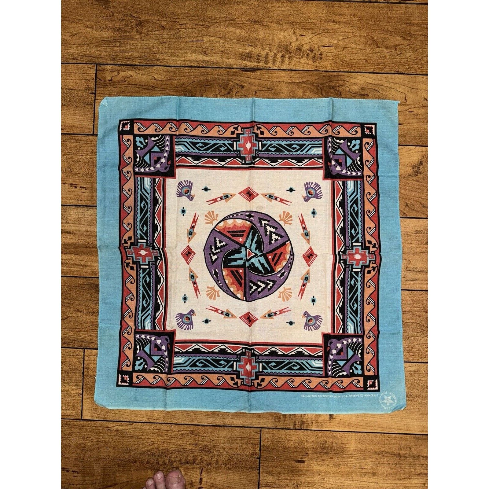 Vintage Vintage Native American Print Pocket Square Made In USA Size ONE SIZE - 1 Thumbnail