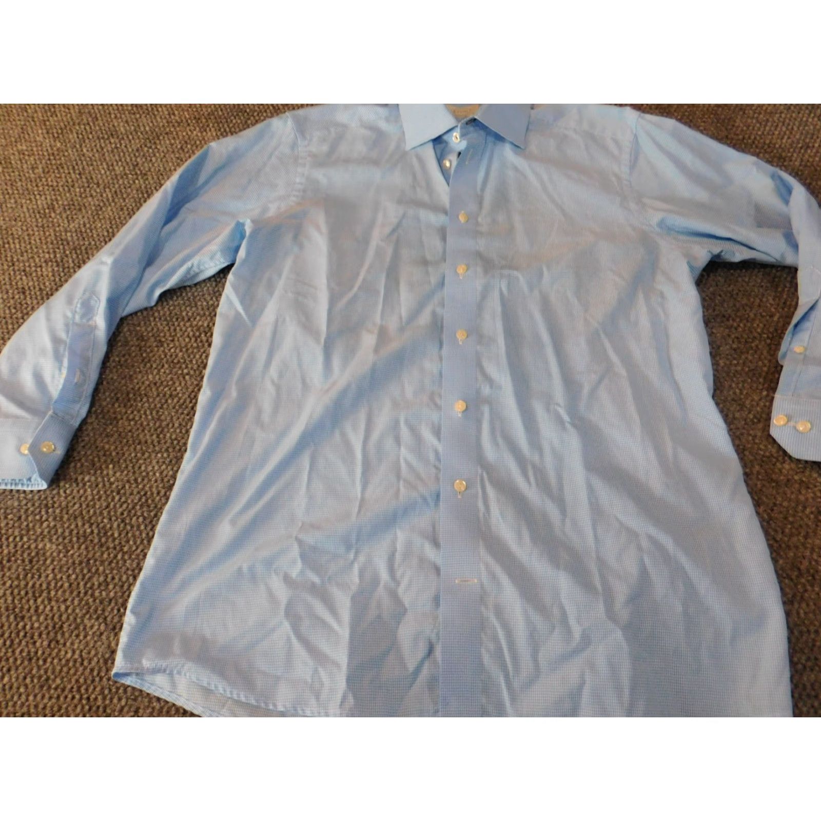 Eton Eton Shirt 16.5 Mens contemporary blue button up plaid classic Size US XL / EU 56 / 4 - 3 Thumbnail