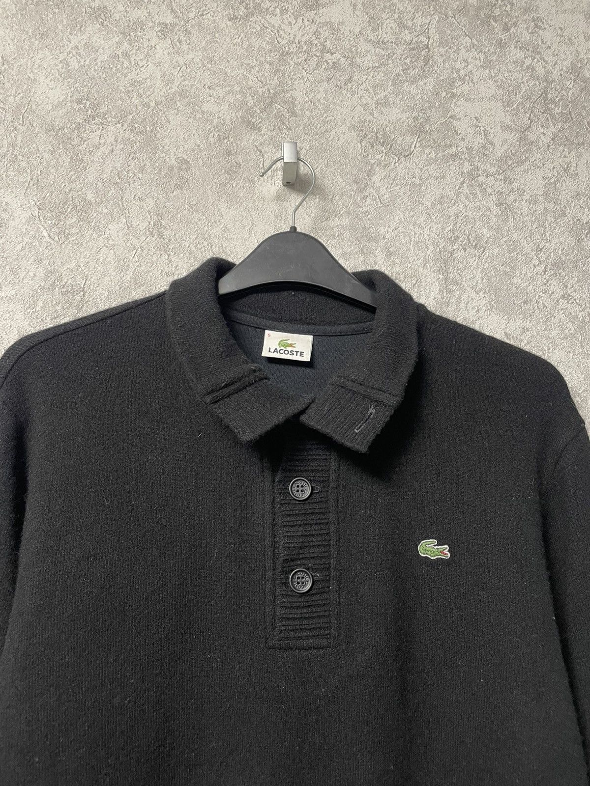 Lacoste Vintage Lacoste Black Wool Sweater Size US L / EU 52-54 / 3 - 2 Thumbnail
