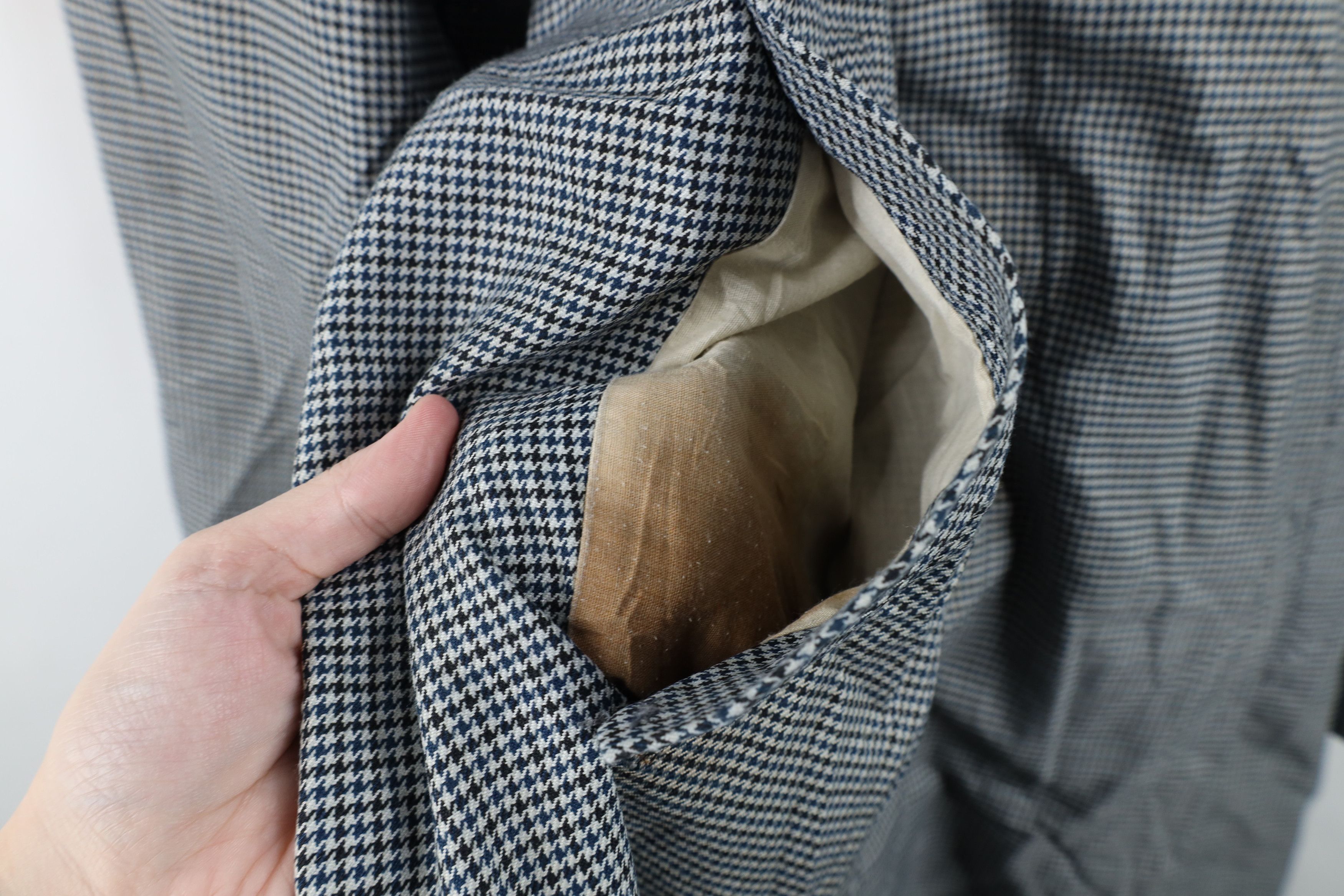 Vintage Vintage 60s 70s Streetwear Houndstooth Trench Coat Jacket Size US XL / EU 56 / 4 - 5 Thumbnail