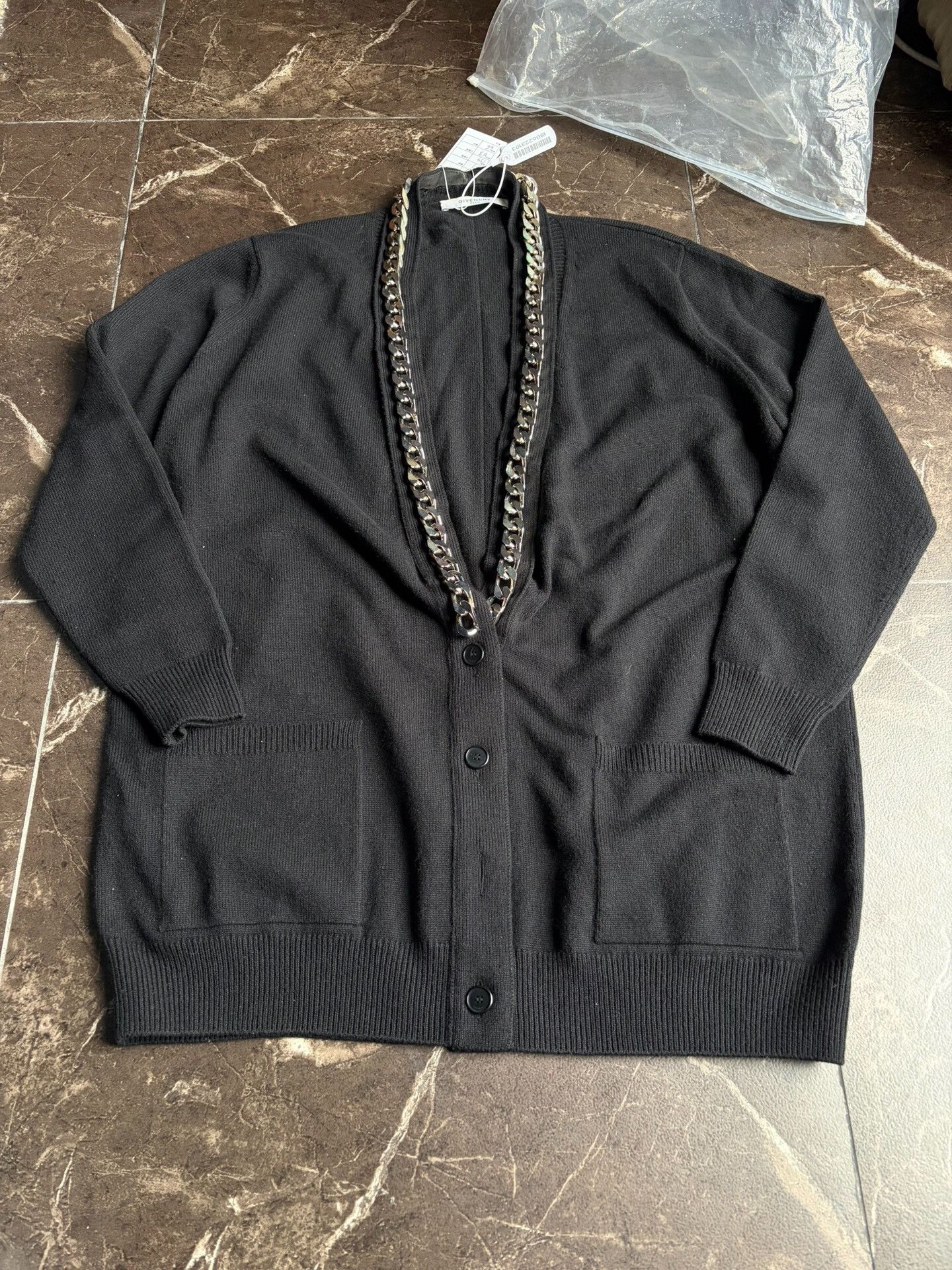 Givenchy Givenchy Runway Chain Knit Cardigan Size US L / EU 52-54 / 3 - 1 Thumbnail