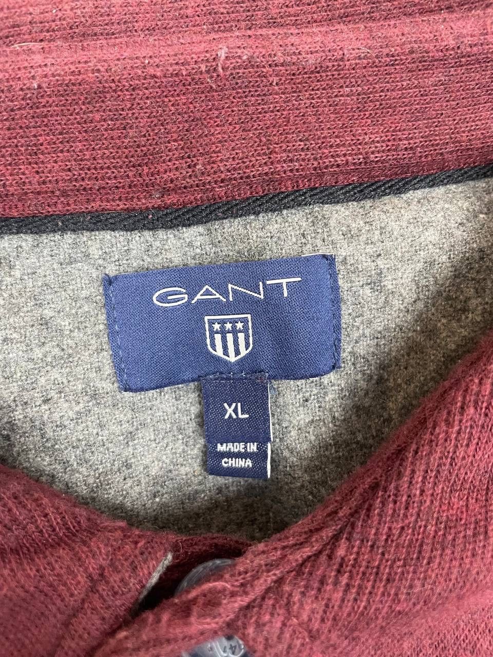 Gant Gant Vintage Men Cotton Polo Sweatshirt Burgundy Size XL Size US XL / EU 56 / 4 - 4 Thumbnail