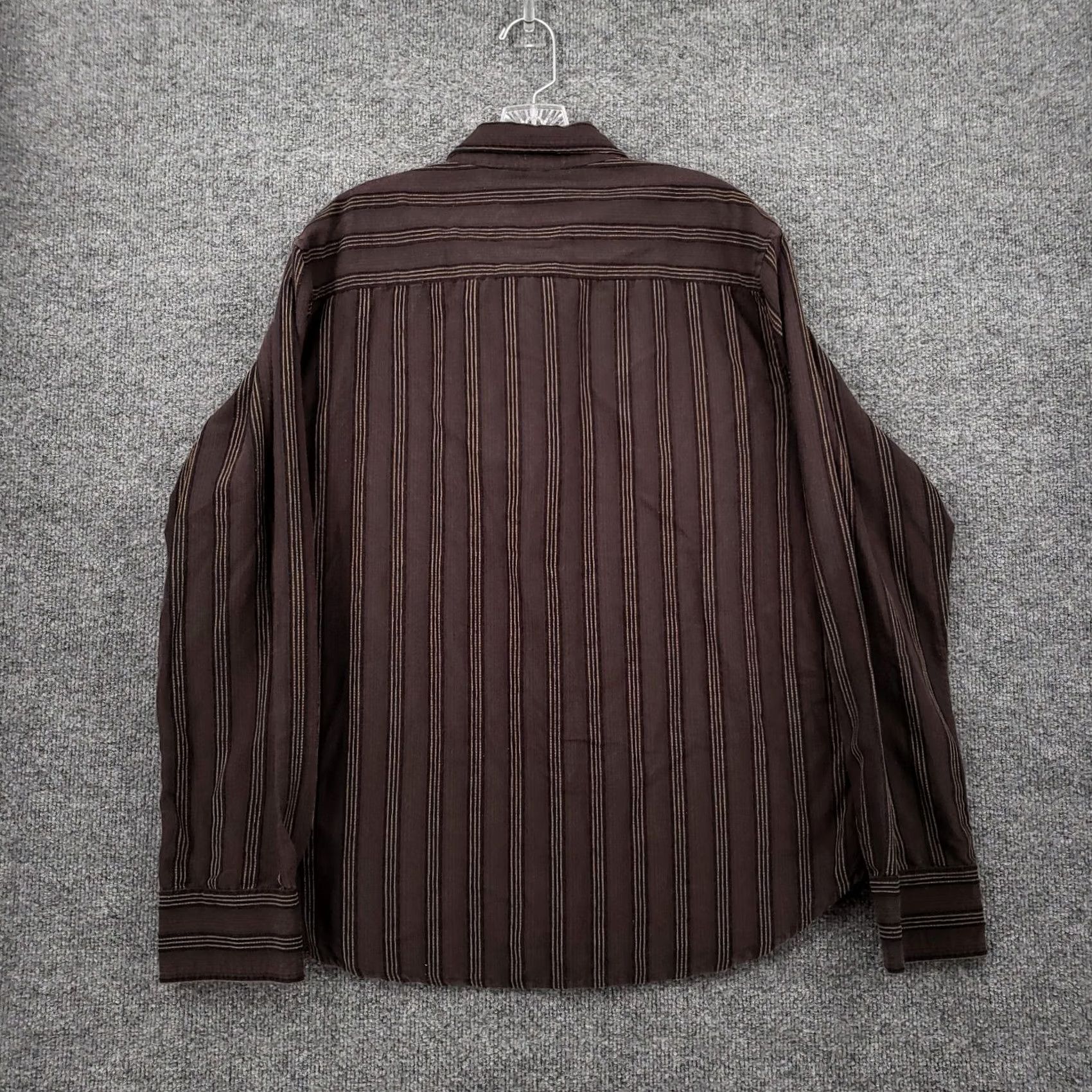 Vintage BKE Buckle Button Up Shirt Mens XL Brown Slim Fit Long Sleeve Collared Y2K Size US XL / EU 56 / 4 - 2 Thumbnail