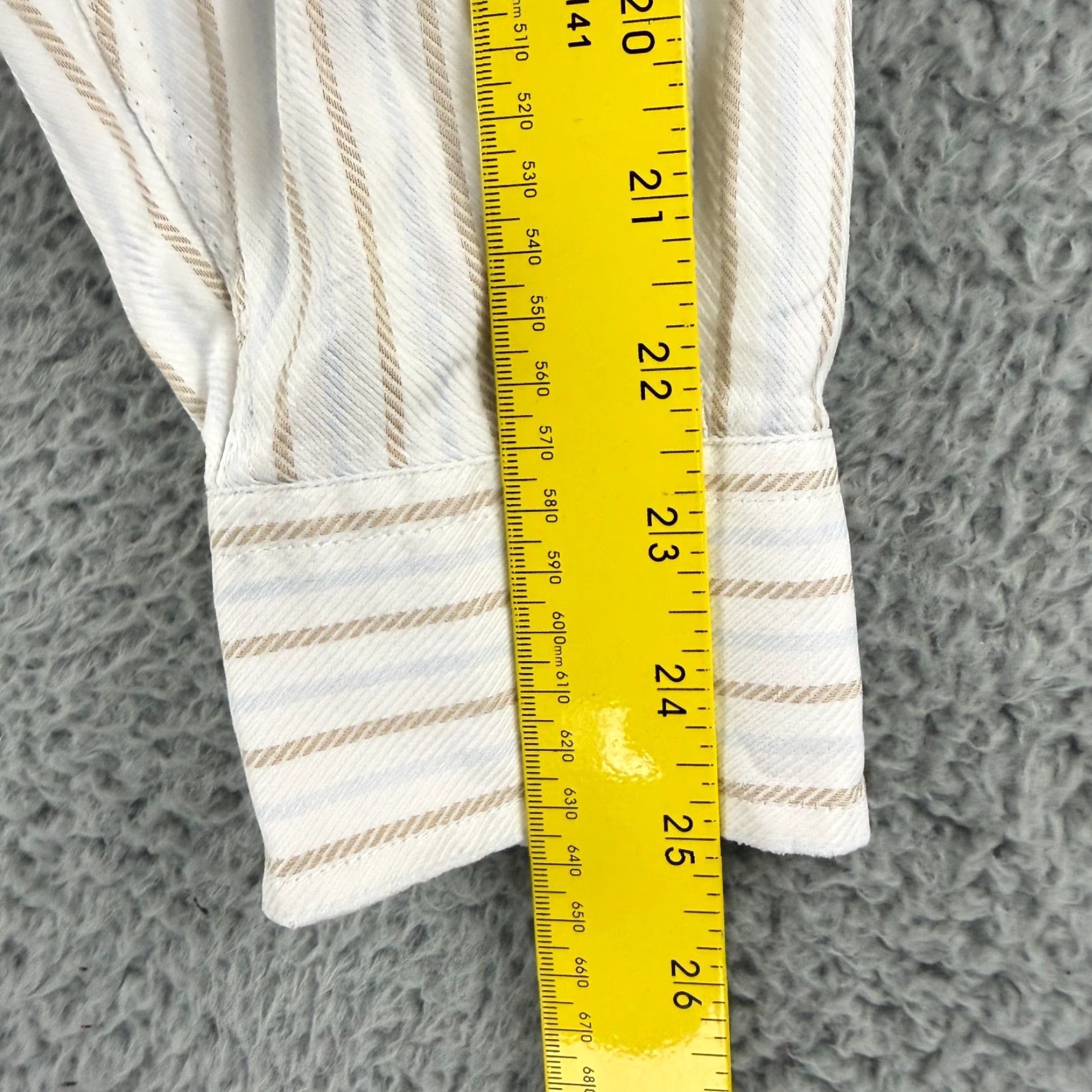 Ermenegildo Zegna Ermenegildo Zegna Dress Shirt Mens XL White Stripe 100% Cotton Long Sleeve Dress Shirt Mens XL White Stripe 100% Cotton Long Sleeve Size 46R - 7 Thumbnail