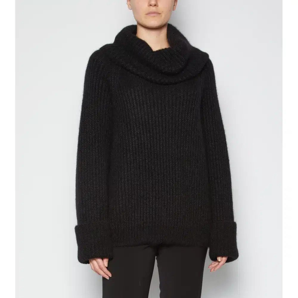 Tom Ford o1loc1c1224 MAK1025 Hi-neck collar Sweater in Black Size S / US 4 / IT 40 - 2 Thumbnail