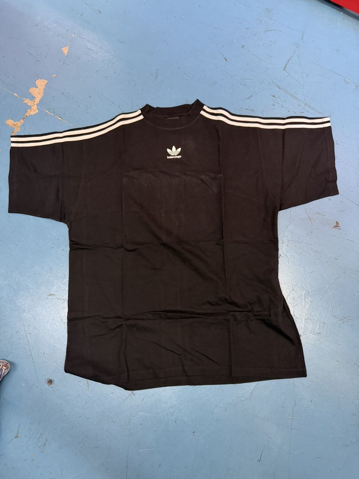 Adidas × Balenciaga BALENCIAGA X ADIDAS BLACK TEE Size US XXL / EU 58 / 5 - 1 Thumbnail