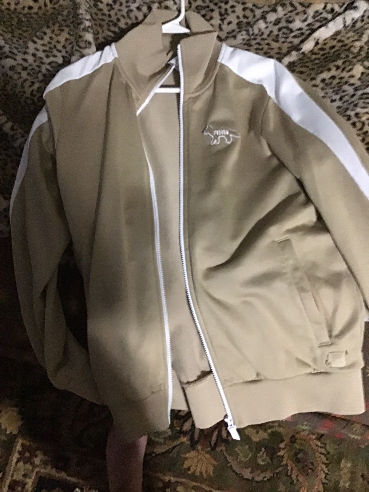 image of Maison Kitsune Track Jacket in Beige, Men's (Size Medium)