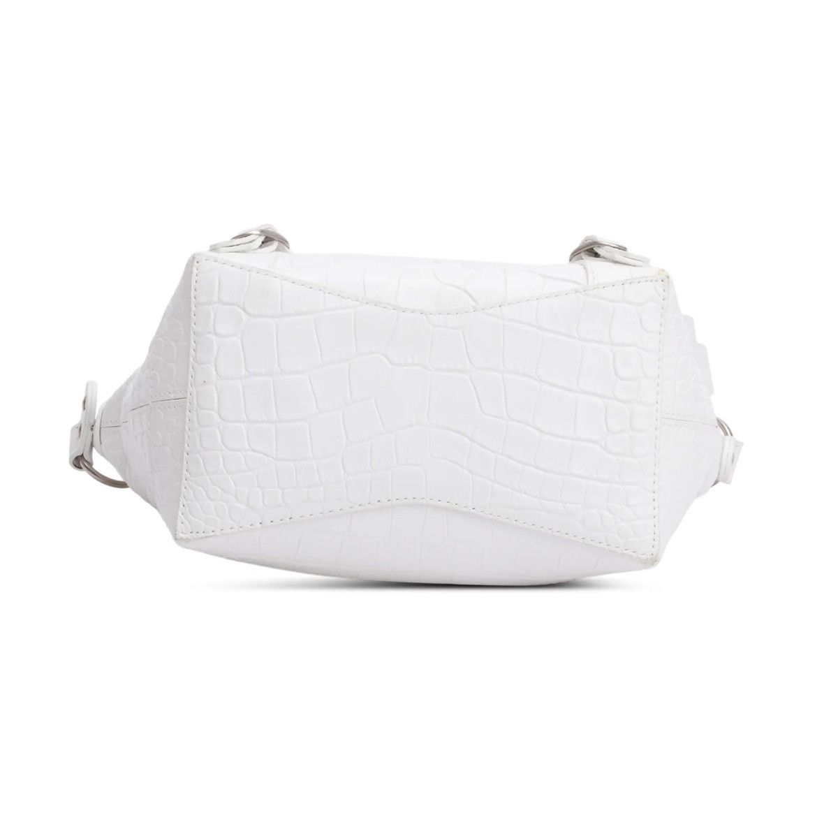 Balenciaga Balenciaga XS Neo Classic White Croc Embossed Leather Bag Size ONE SIZE - 6 Thumbnail
