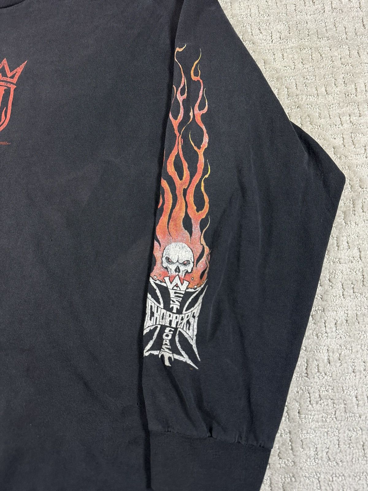 West Coast Choppers Vintage West Coast choppers skull flame long sleeve Size US XL / EU 56 / 4 - 3 Thumbnail