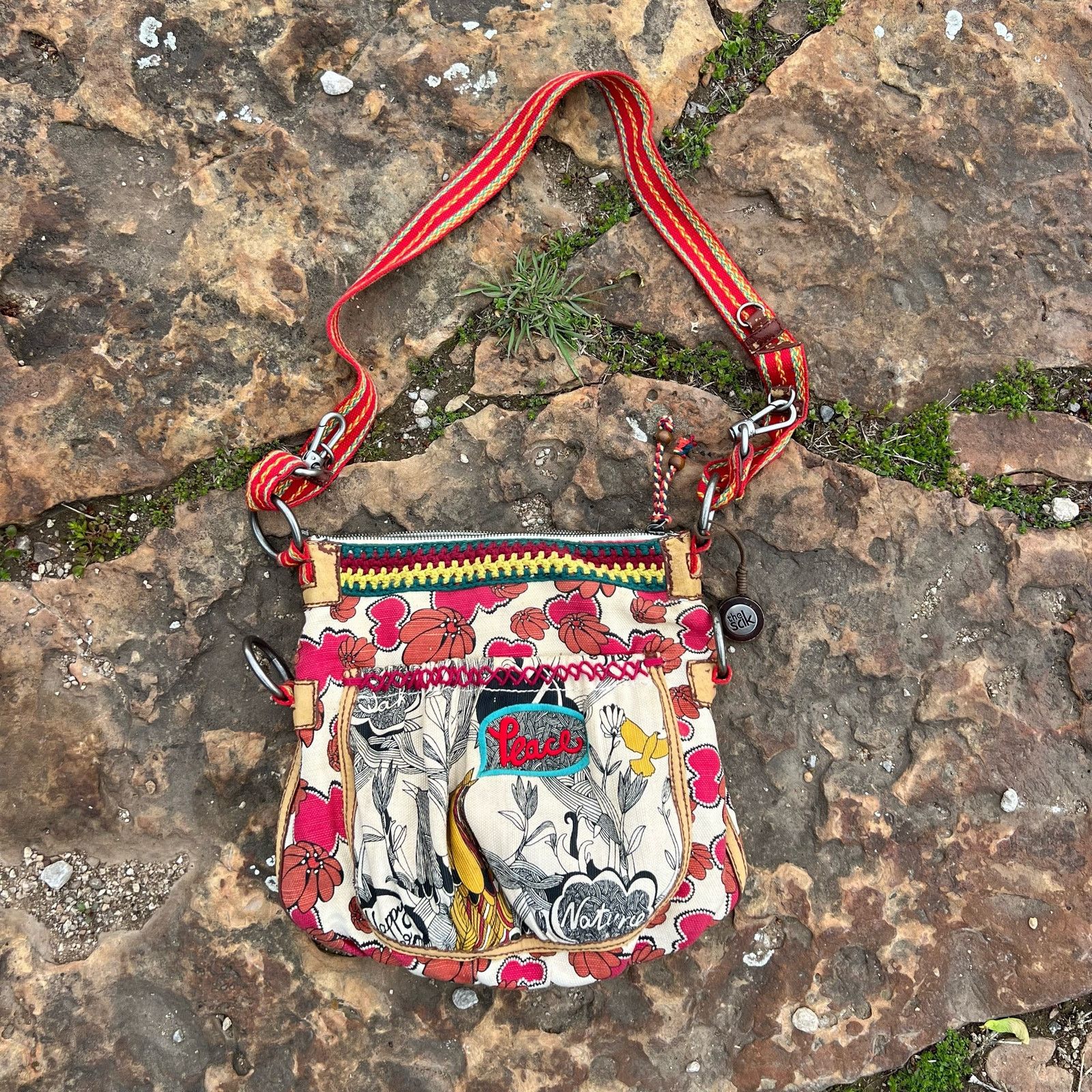 a circle of the peace body bag sling bag Crossbody Round