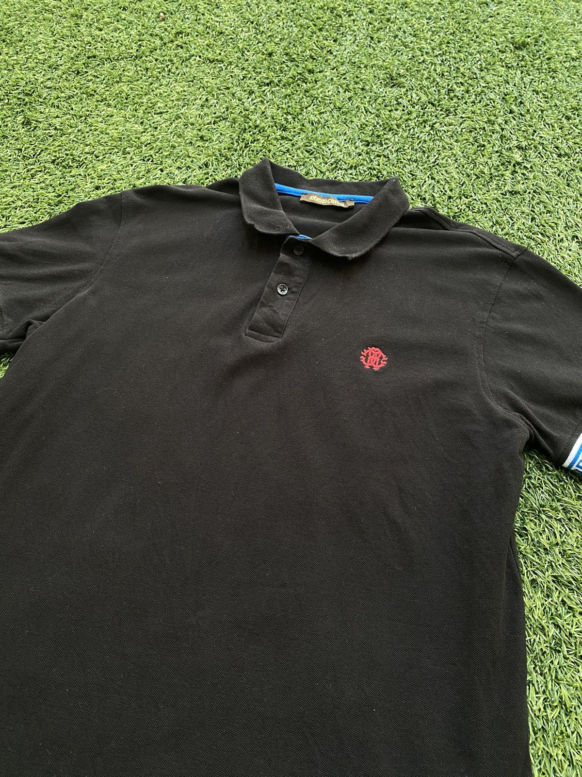 Roberto Cavalli Vintage Roberto Cavalli Cuffs Tape Polo Shirts Size US M / EU 48-50 / 2 - 4 Thumbnail