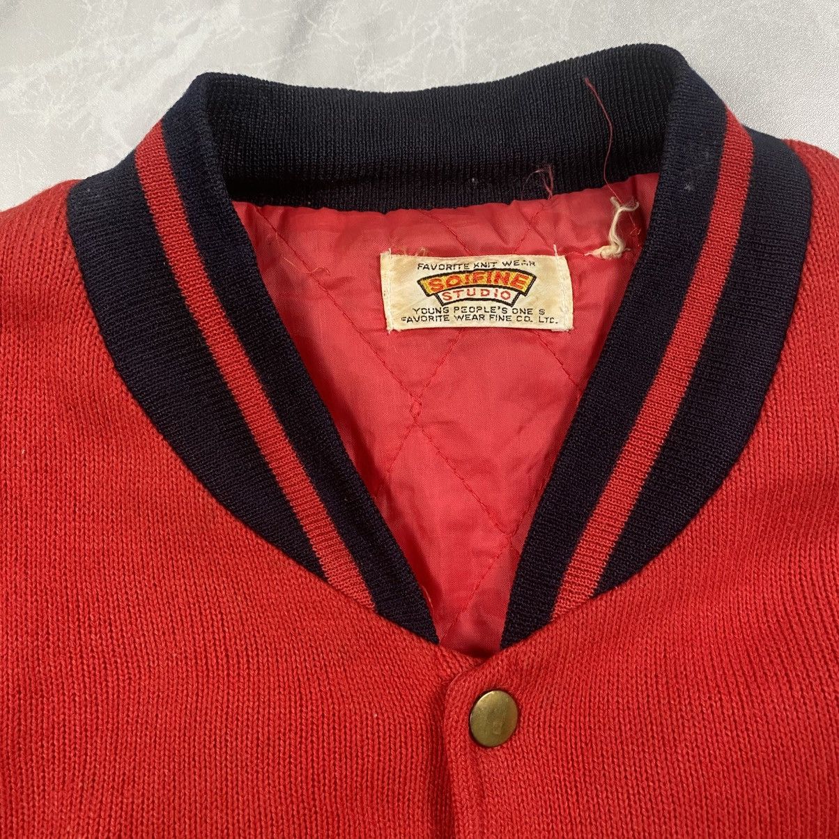 Japanese Brand Vintage 90s SoFine Studio Knit Wear Varsity Jacket Size US S / EU 44-46 / 1 - 6 Thumbnail