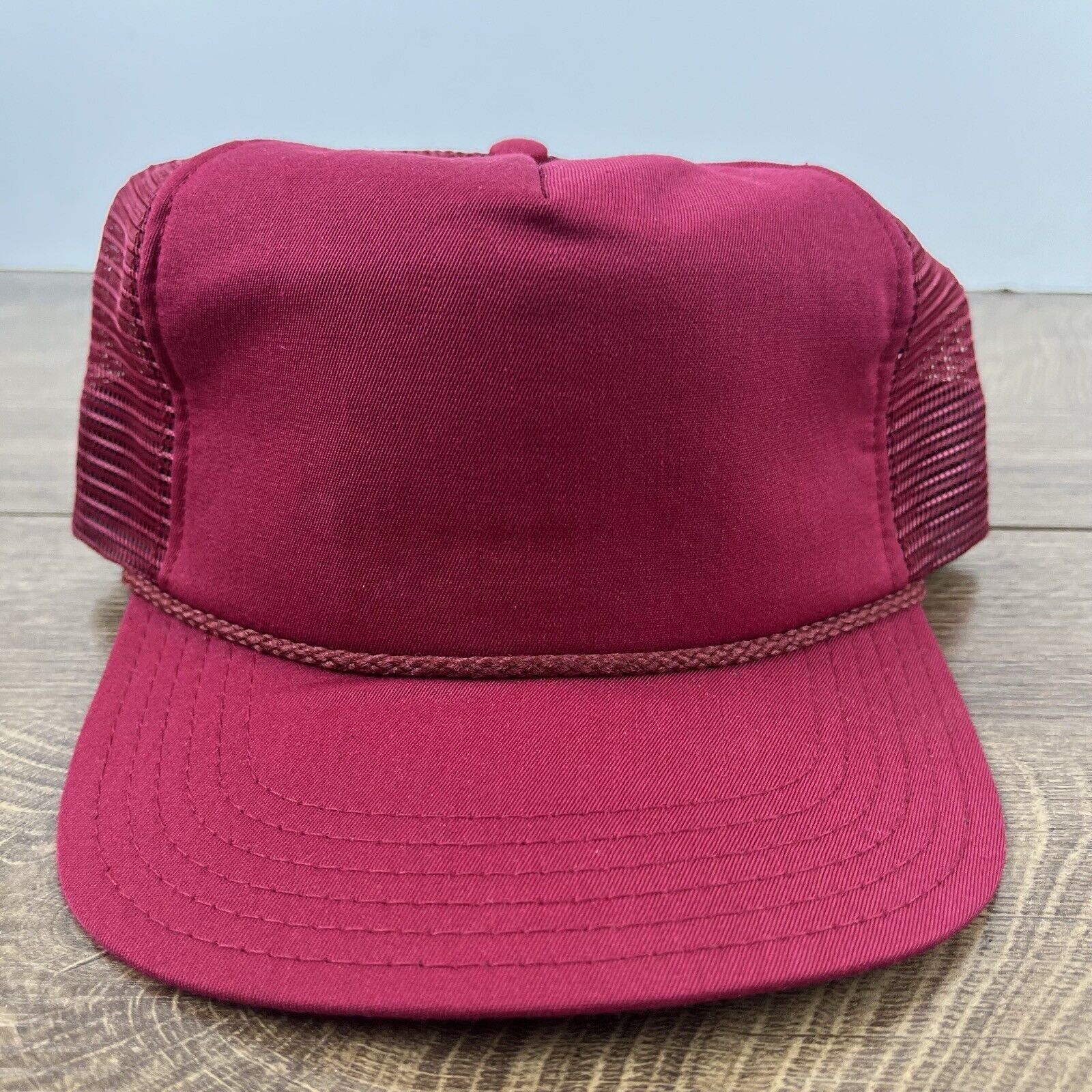 Other MAroon Trucker Hat Red Cap Hat Adjustable Hat Red Adult Hat Size ONE SIZE - 5 Thumbnail