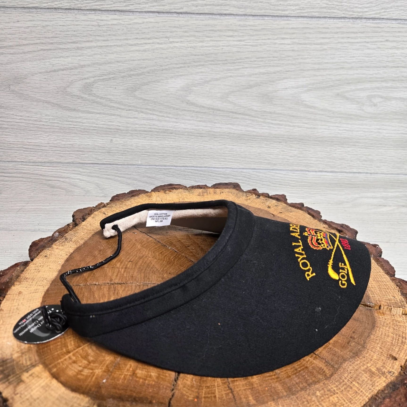 Vintage VINTAGE Royal Adelaide Golf Club Visor Hat Adjustable Black Mens Size ONE SIZE - 3 Thumbnail