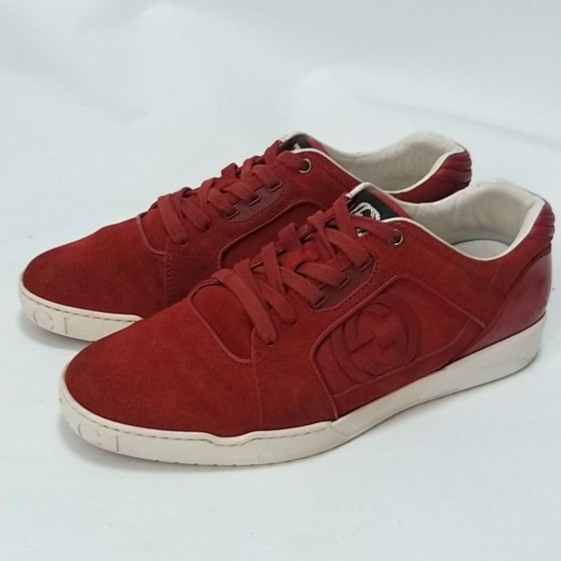 Gucci Red Low-Top Sneakers 0079